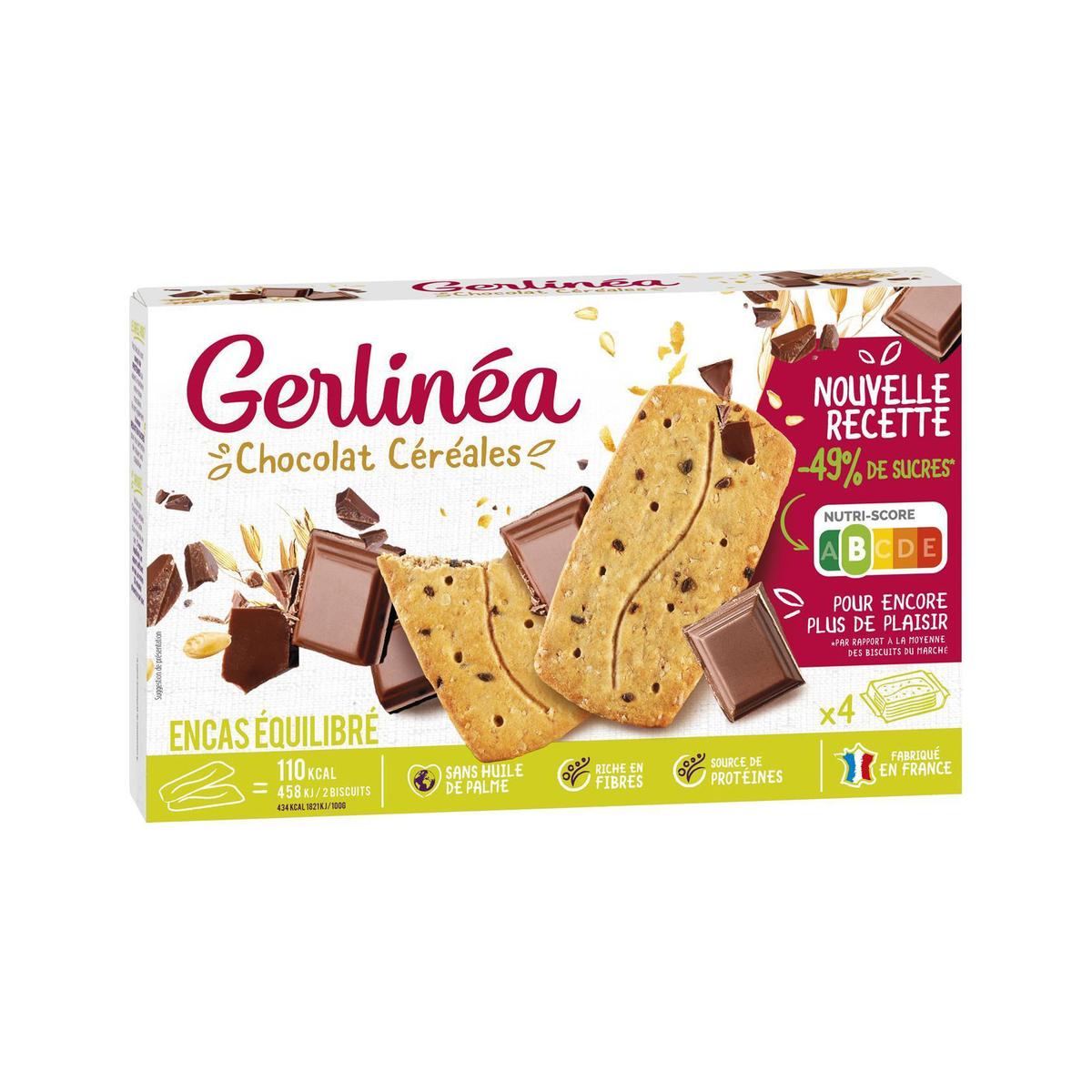 Acheter Gerlinéa 4 Biscuits chocolat céréales -49% de sucres en moins