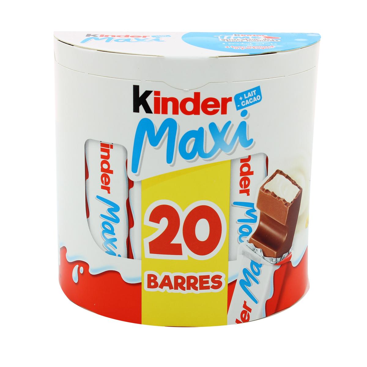Livraison à domicile Kinder Maxi Barres chocolatées x20, 420g