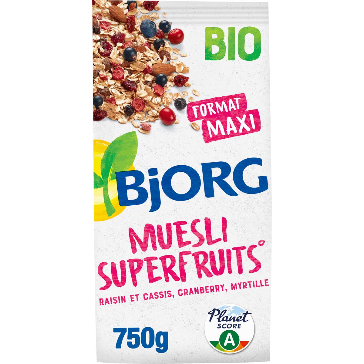 3229820800721 - Bjorg - Muesli Superfruits Raisin Cassis Cranberry Myrtille Bio