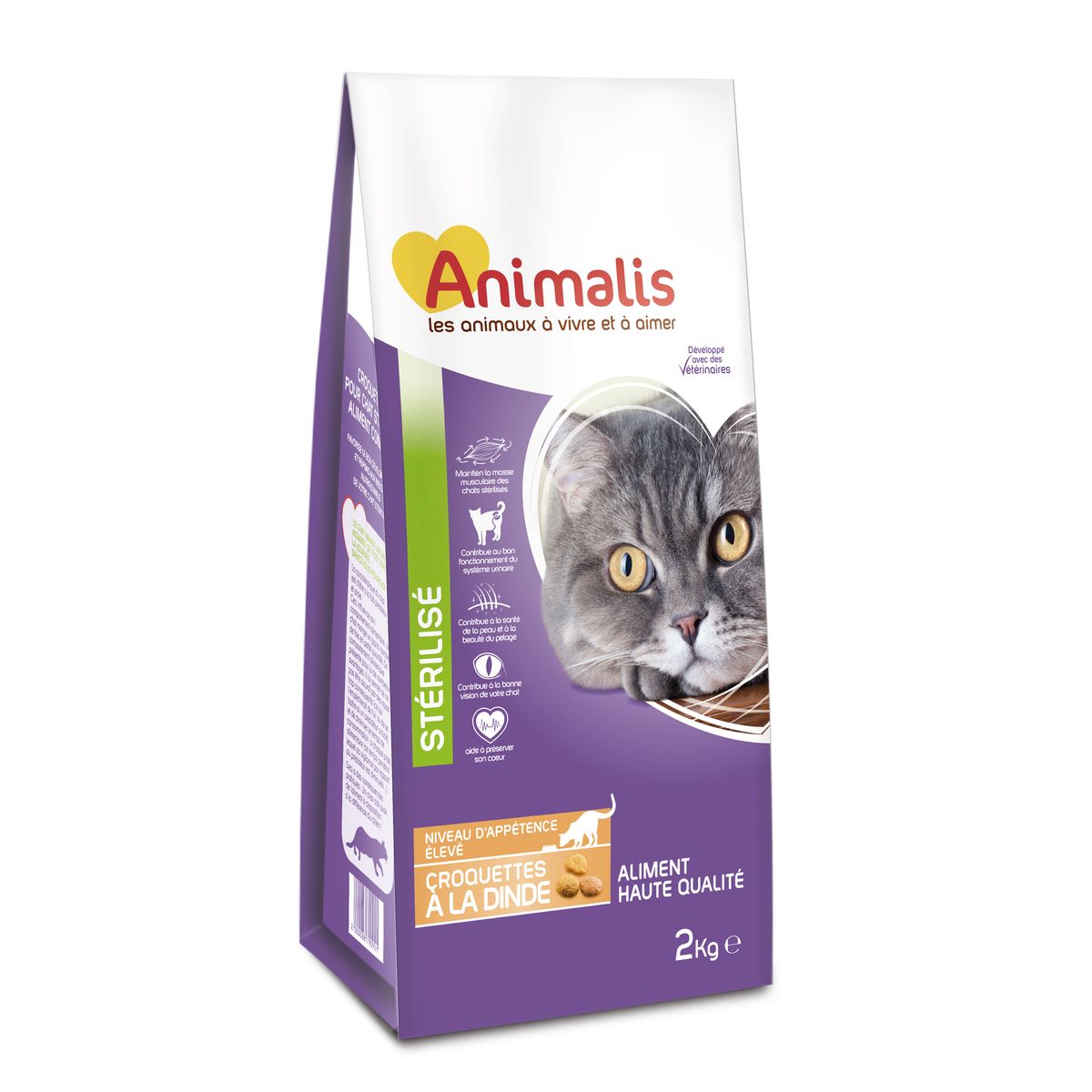 Achat Animalis Aliments Pour Chats Sterilises Croquettes A La Dinde