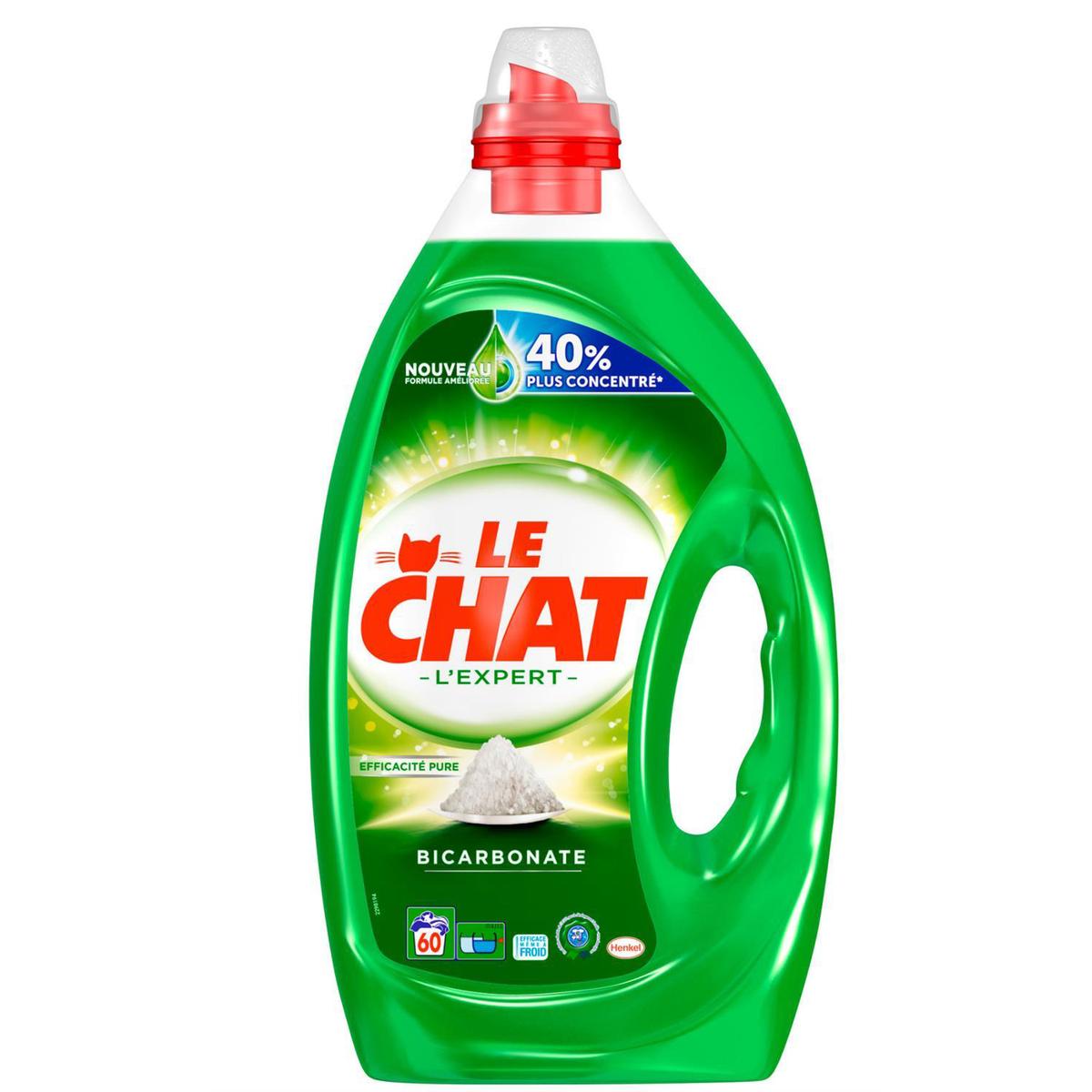 Acheter Le Chat Lessive Liquide L Expert Bicarbonate 60 Lavages 3l