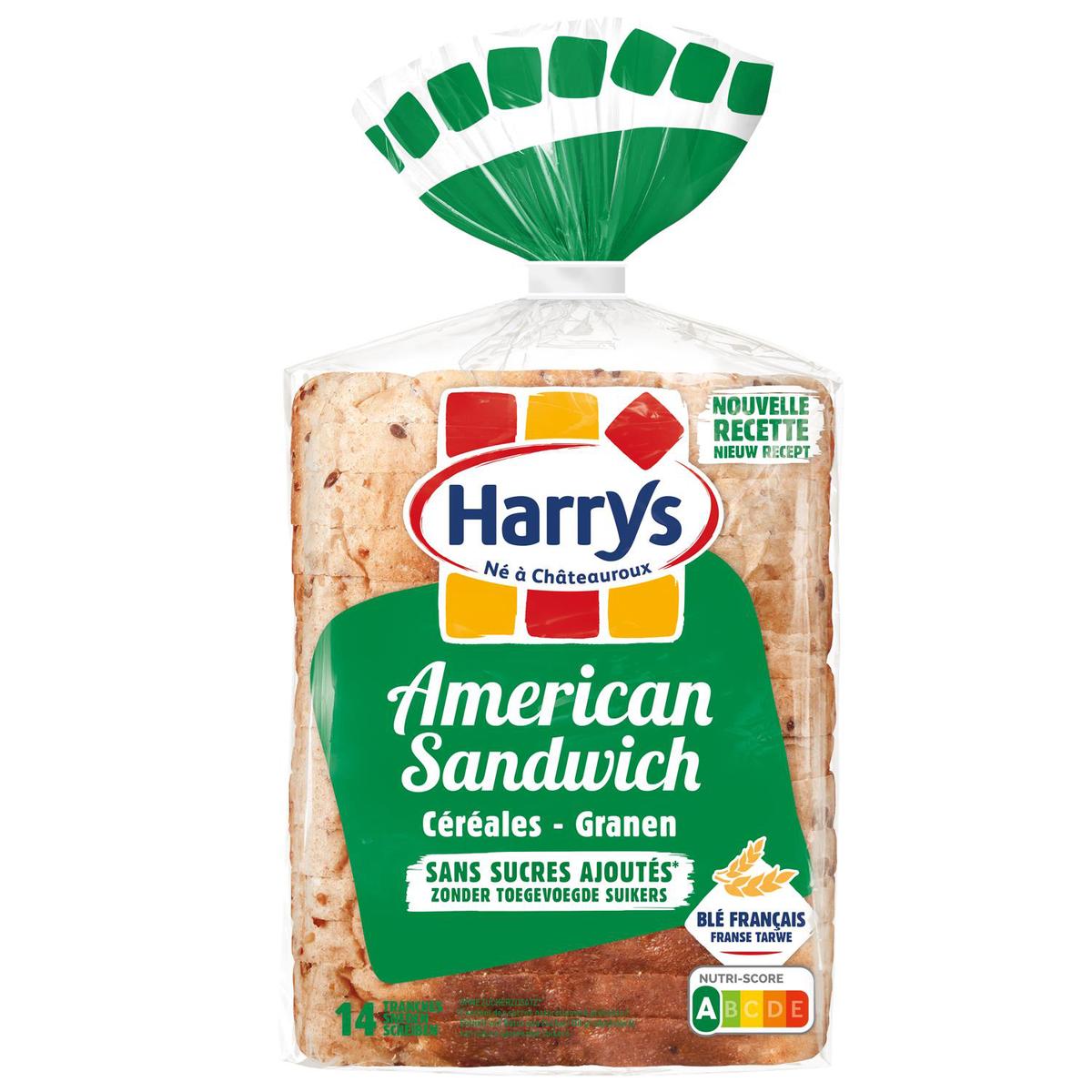 3228857002221 - Harrys - Pain de Mie American Sandwich Céréales