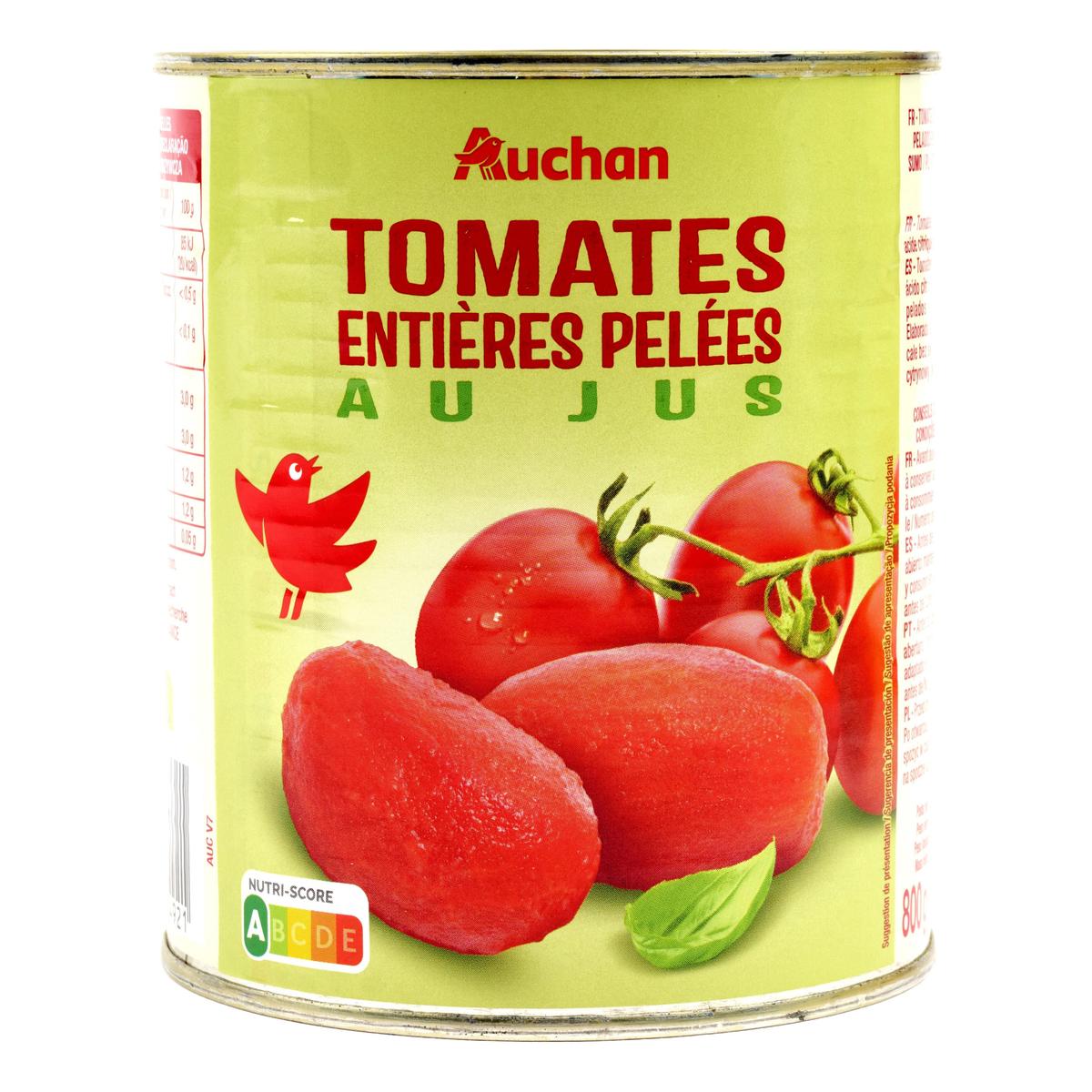 3254560034921 - Auchan - Tomates entières pelées au jus
