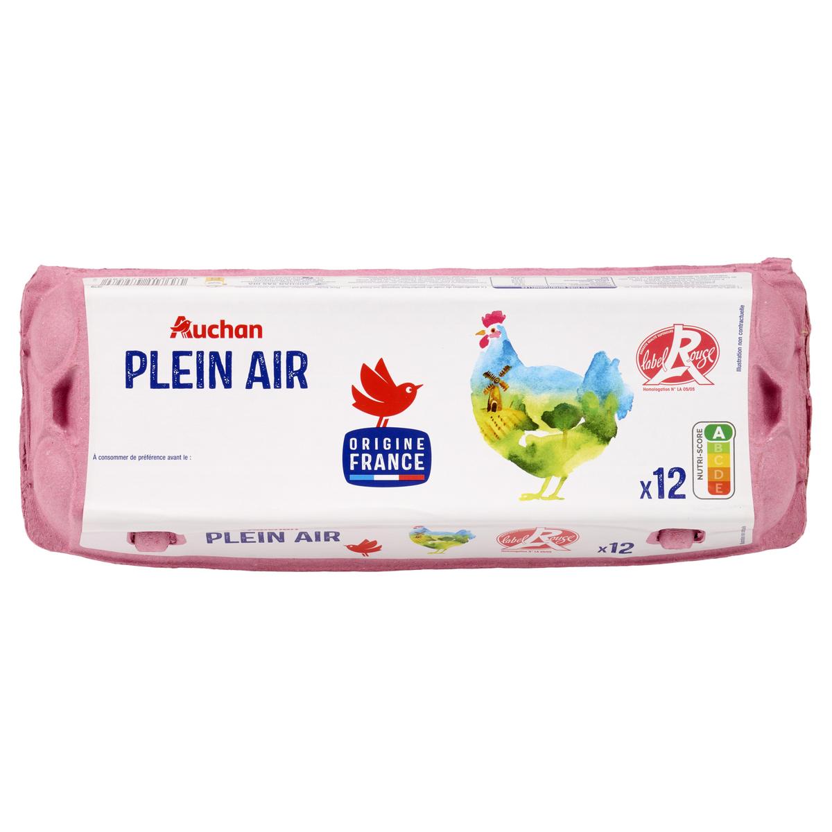 3596710479597 - Auchan - Oeufs de poules élevées en plein air Label Rouge