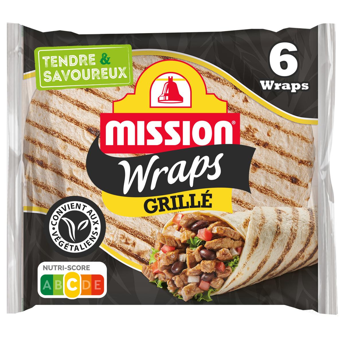 8710637106021 - Mission - 6 galettes Wraps de blé Nature grillé