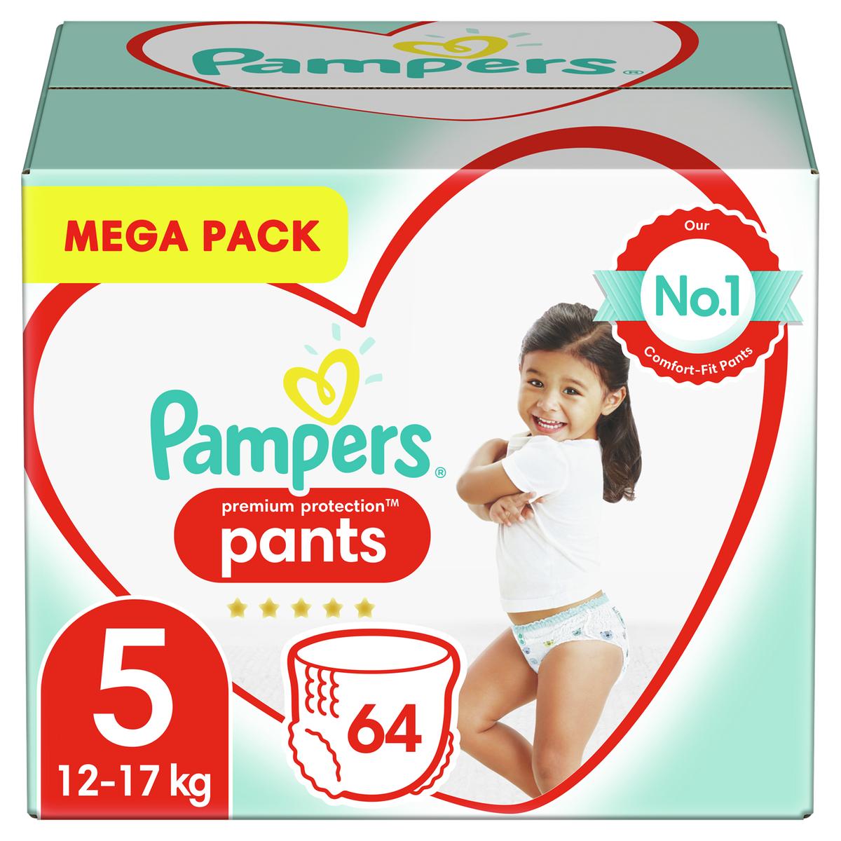 Pampers Couches Bebe T5 12 17kg Premium Protection Pants 64 Couches