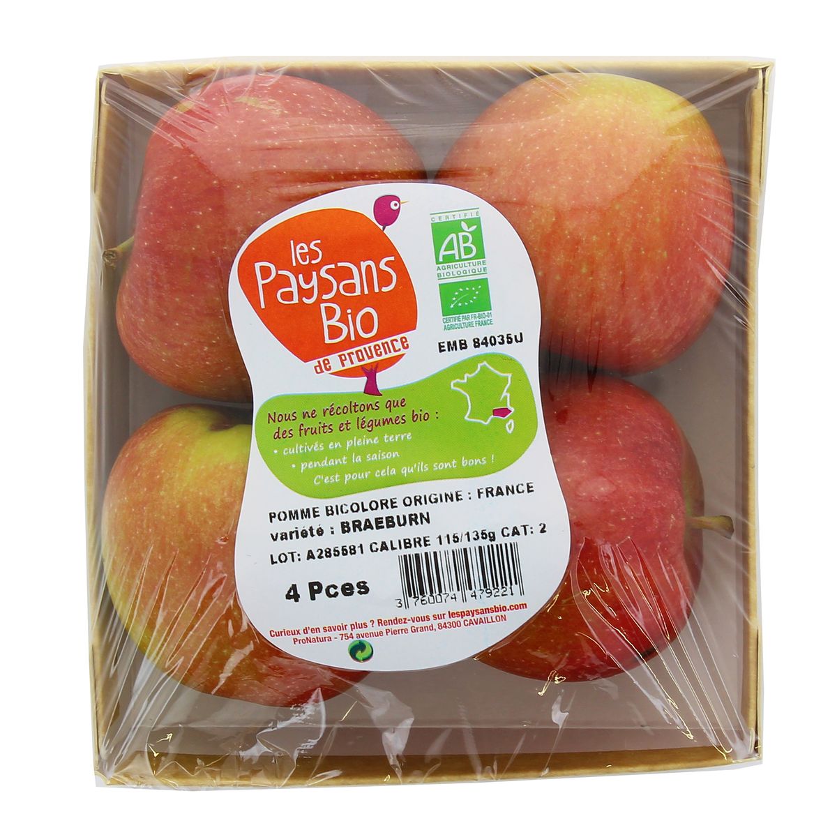 3760074477197 - Les Paysans Bio - Pomme bicolore bio