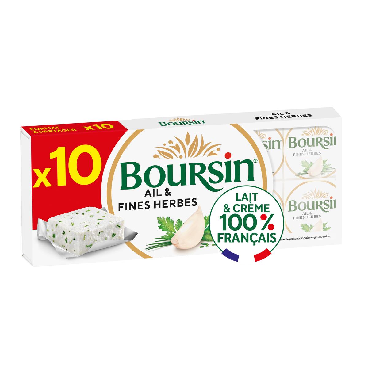 3073781099621 - Boursin - Fromage à tartiner Ail et fines herbes, 160g