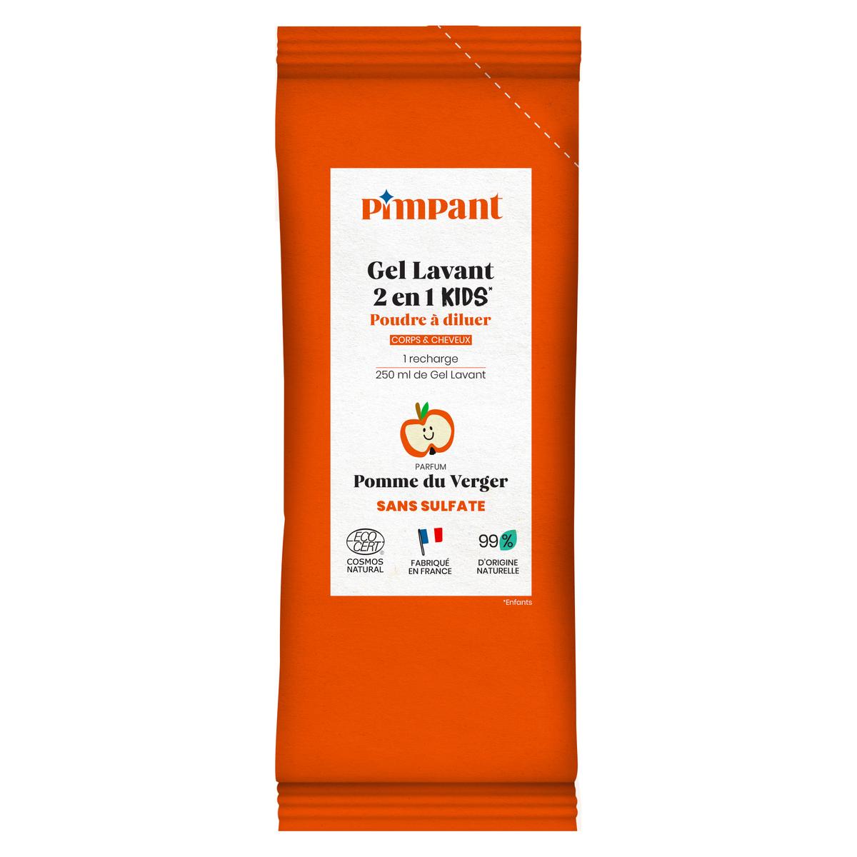 3760349450122 - Pimpant - Gel lavant Kids 2-en-1 pomme poudre