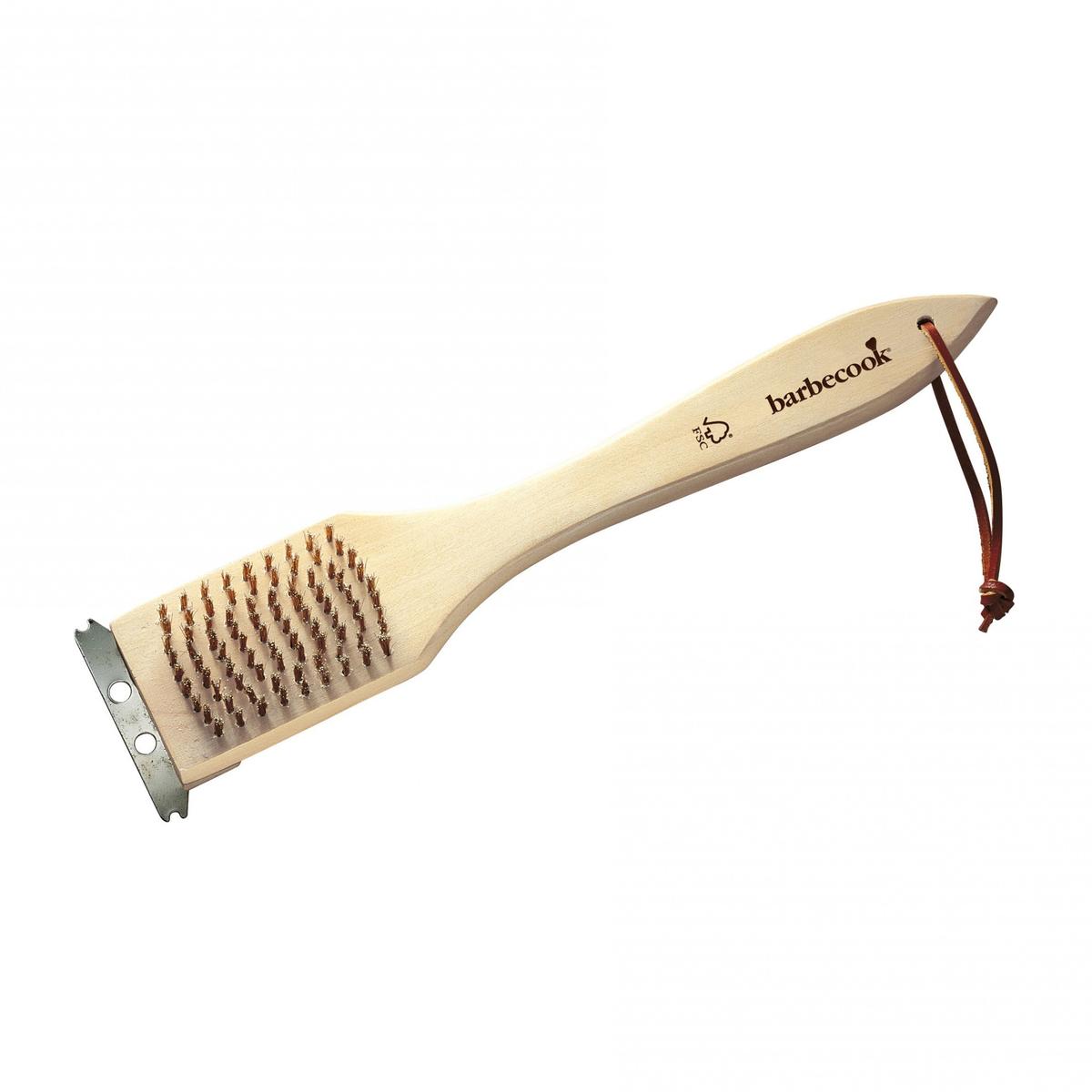 5400269240622 - Barbecook - Brosse barbecue métallique en cuivre, bois et inox