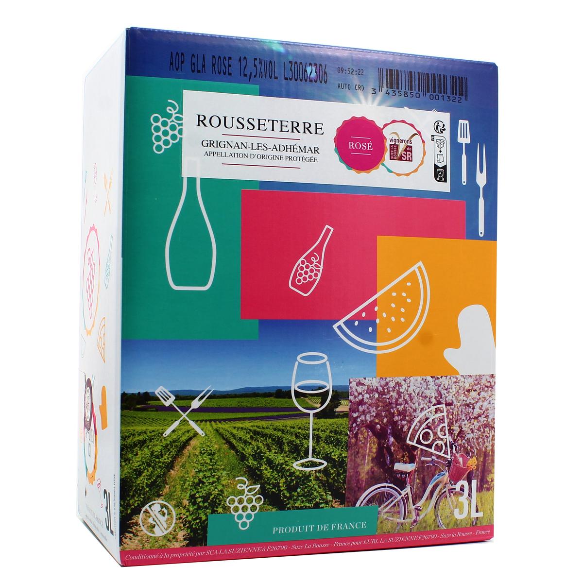 3435850001322 - Grignan-Les-Adhemar rosé AOP - Rousseterre 12.5°