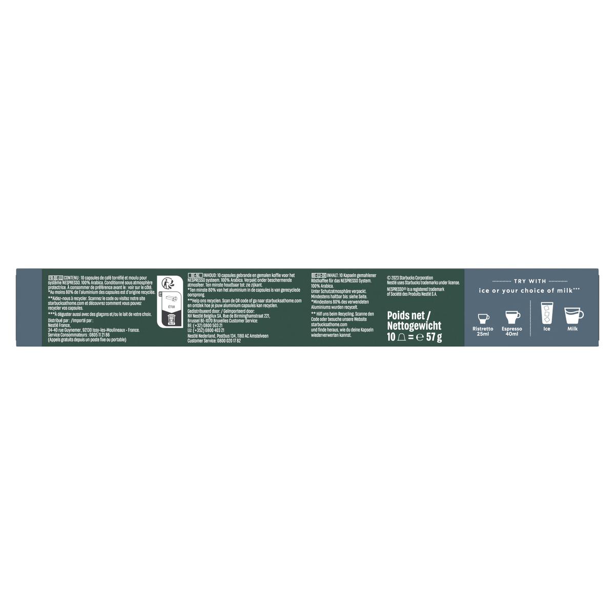 7613036961622 - Starbucks by Nespresso - Café espresso roast intensité 11