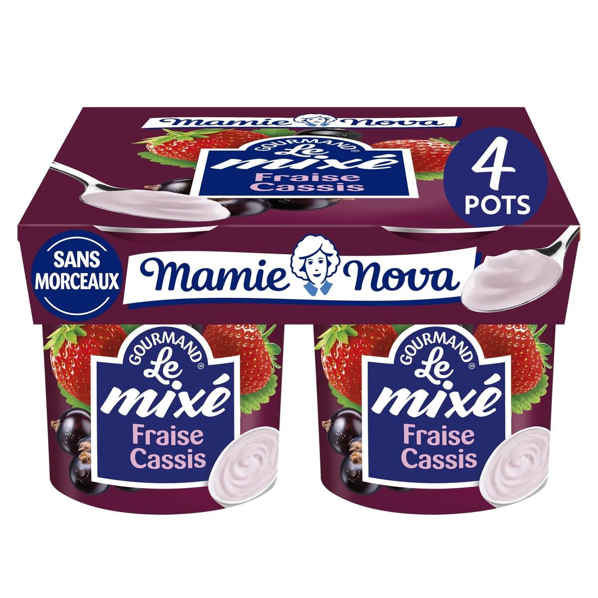 3456772022622 - Mamie Nova - Yaourts mixés fraise cassis