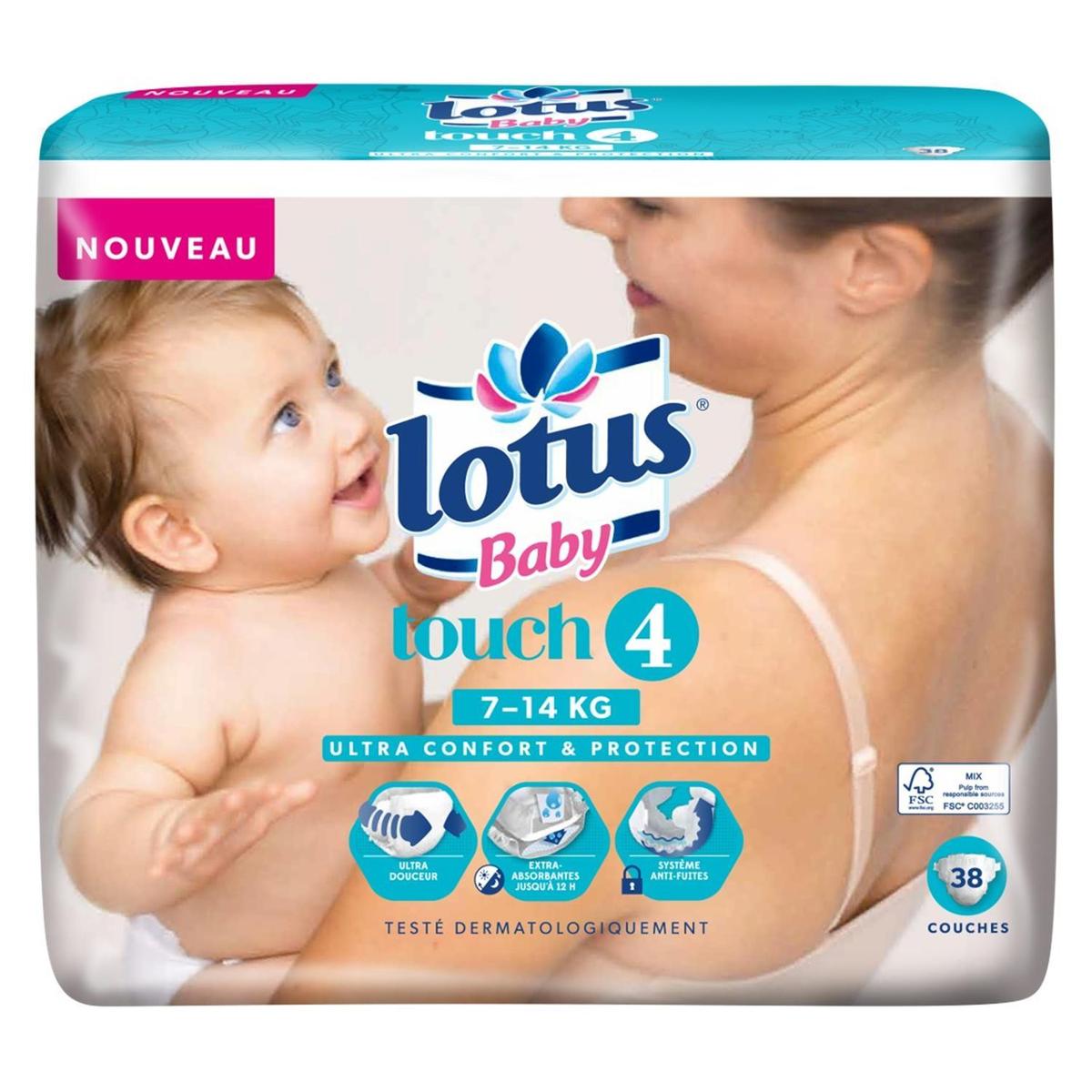 Acheter Lotus Baby Touch Couches Bebe Taille 4 7 14 Kg Natural Touch