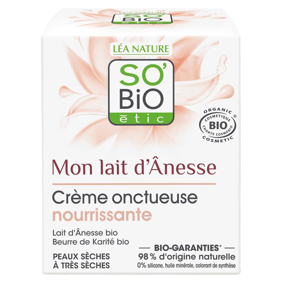 3517360003222 - SO'BiO étic - Crème onctueuse nourrissante Mon lait d'Ânesse Bio