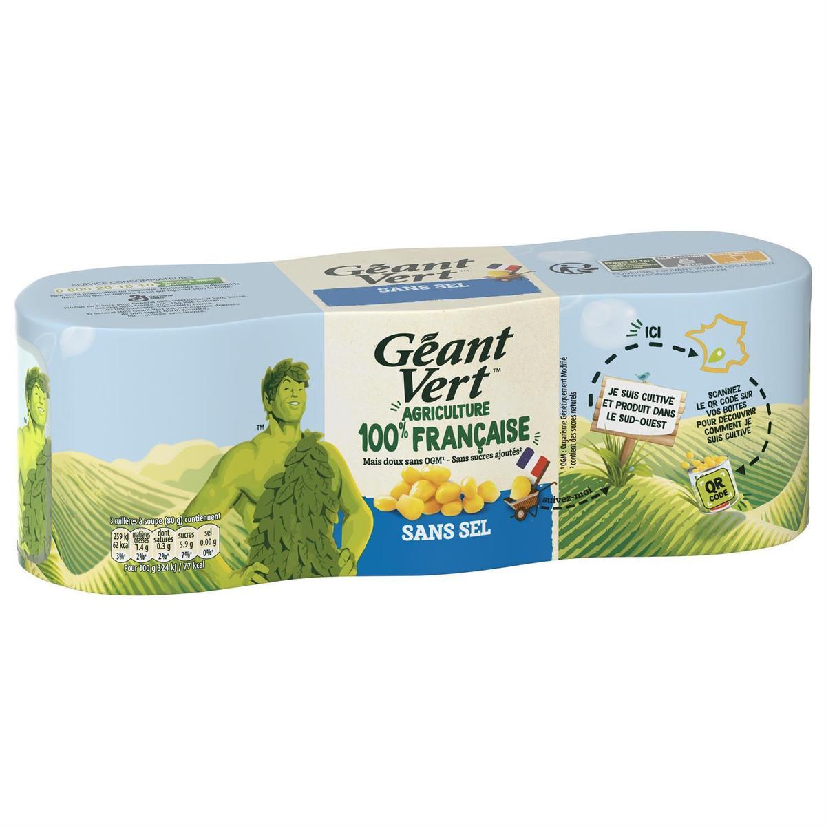 3254474003822 - Géant Vert - Maïs sans sel