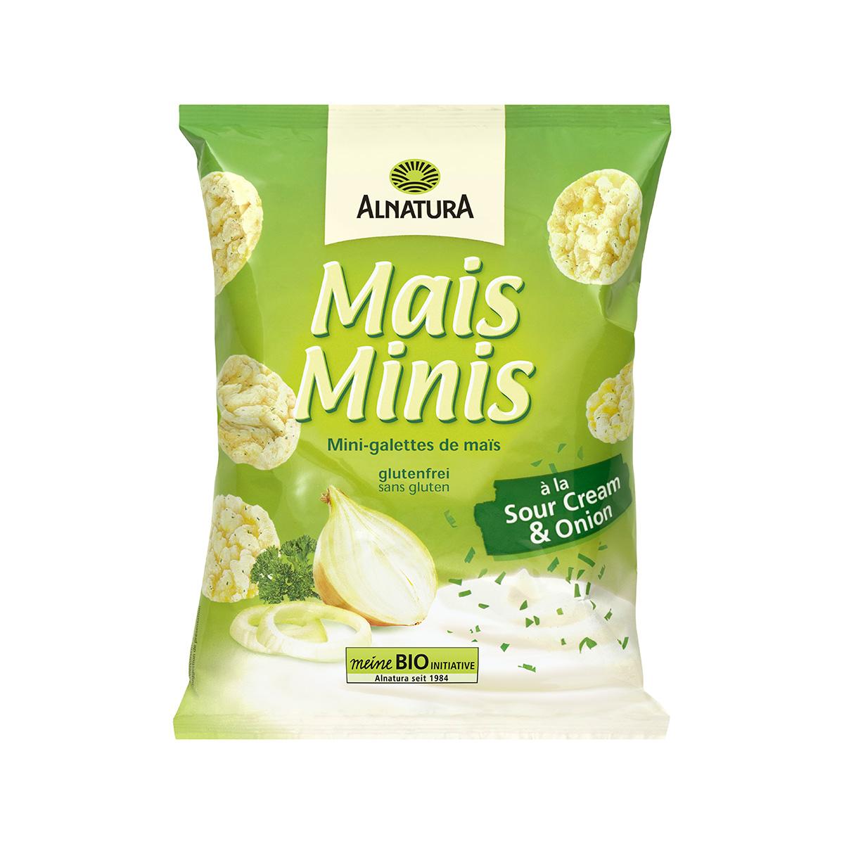 4104420135222 - Alnatura - Mini-galettes de maïs bio crème aigre et oignon