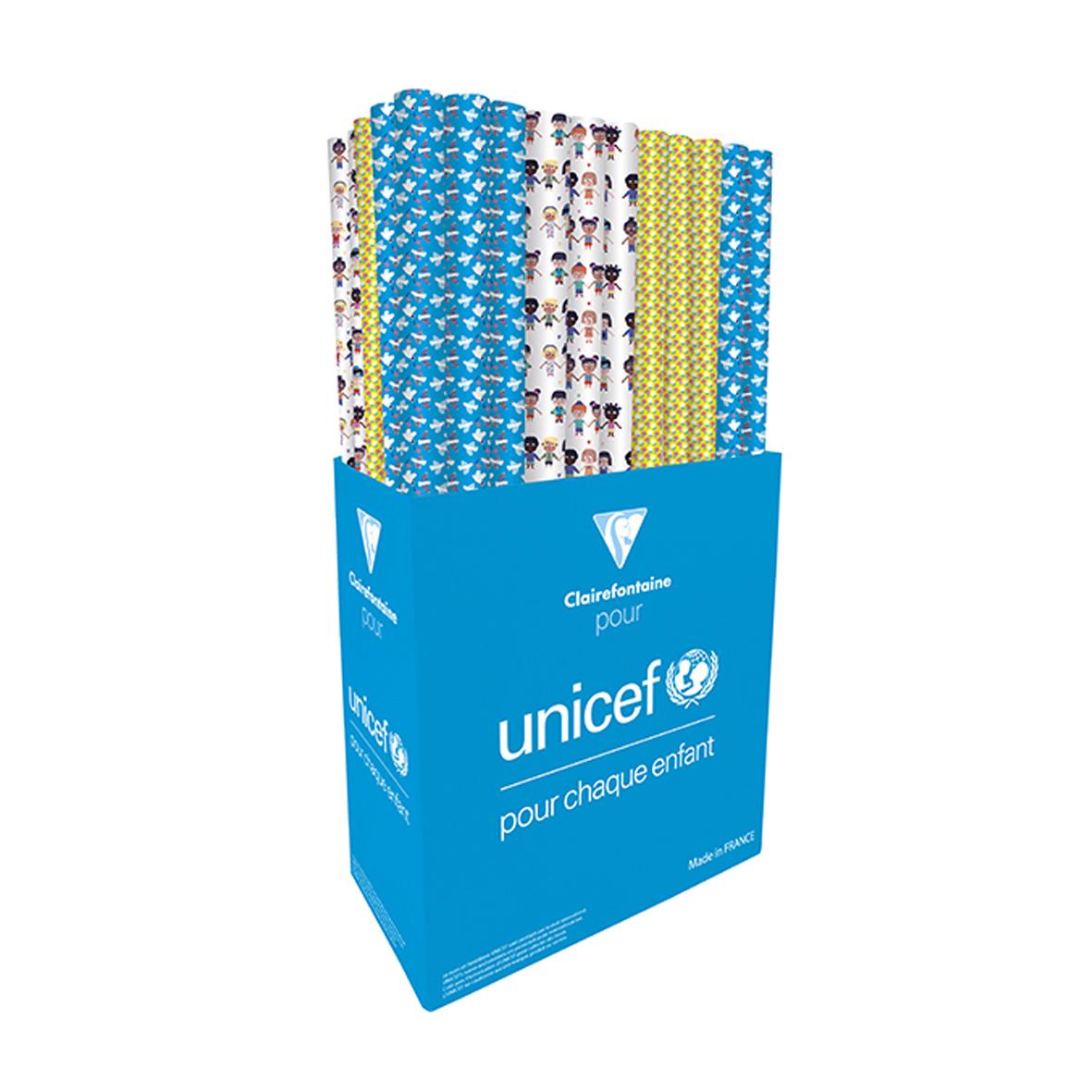 3329682316122 - Clairefontaine pour UNICEF - Un rouleau de papier cadeau Every day enfant