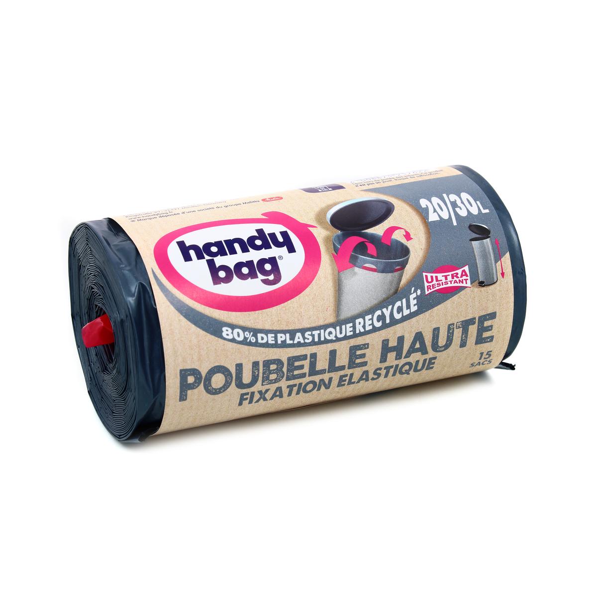 Handy Bag Sacs poubelle pour poubelle haute 20-30L - Fixation