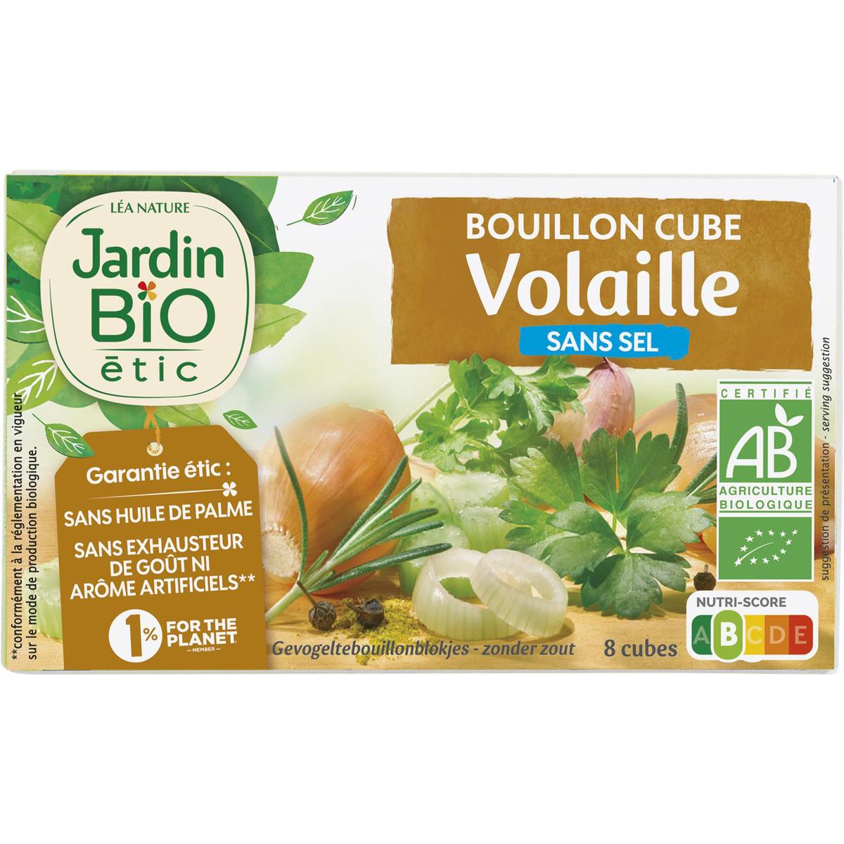 Acheter Jardin Bio Etic Bouillon Cube Volaille sans sel Bio, 8x9g