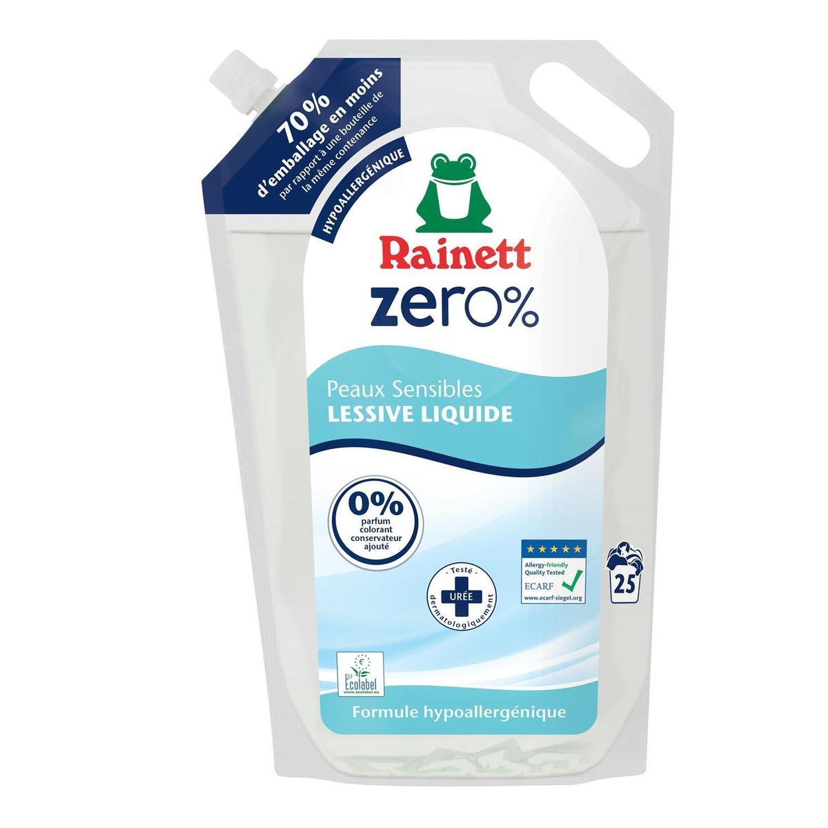 LA RECETTE Recharge lessive liquide écolabel lait d'amande douce 28 lavages  1.26l pas cher 