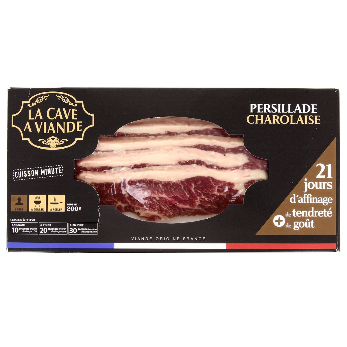 3423311290323 - Cave à Viande Puigrenier - Persillade Plat de Côte Maturé 21 jours boeuf Charolais