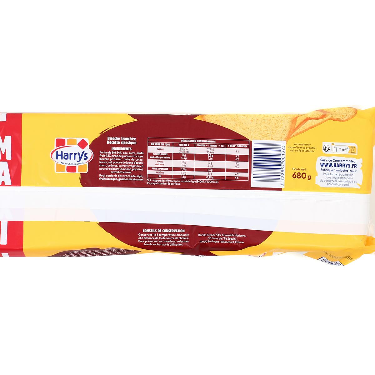 3228857001323 - Harrys - Brioche Tranchée Recette Classique Nature Sans Additif