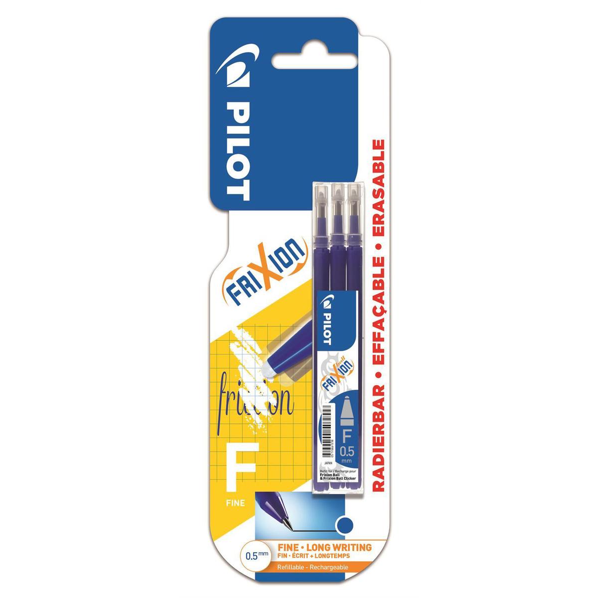 3131910551423 - Pilot - Recharges d'encre bleue pour stylo frixion Ball pointe fine