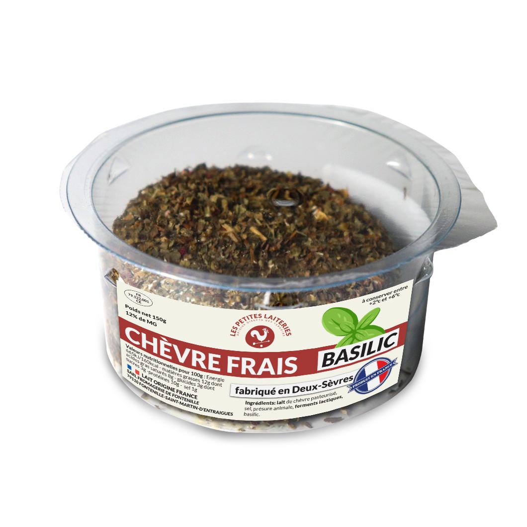 3475430011723 - Les Petites Laiteries - Fromage de Chèvre Frais Basilic