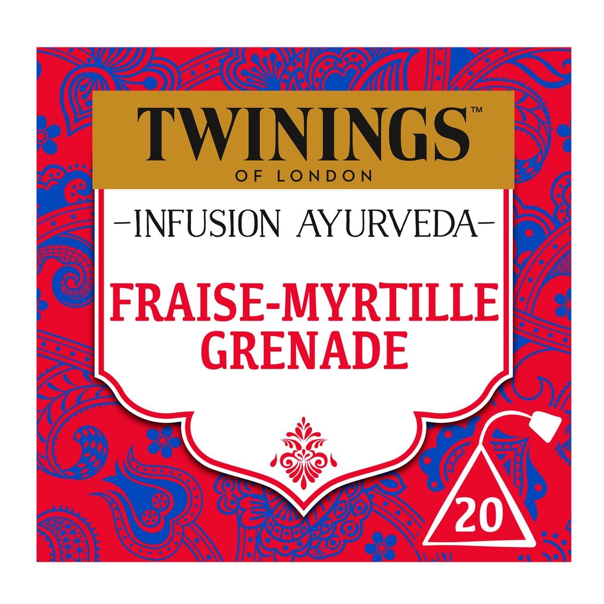 5055953903323 - Twinings - Infusion Ayurveda Fraise Myrtille Grenade