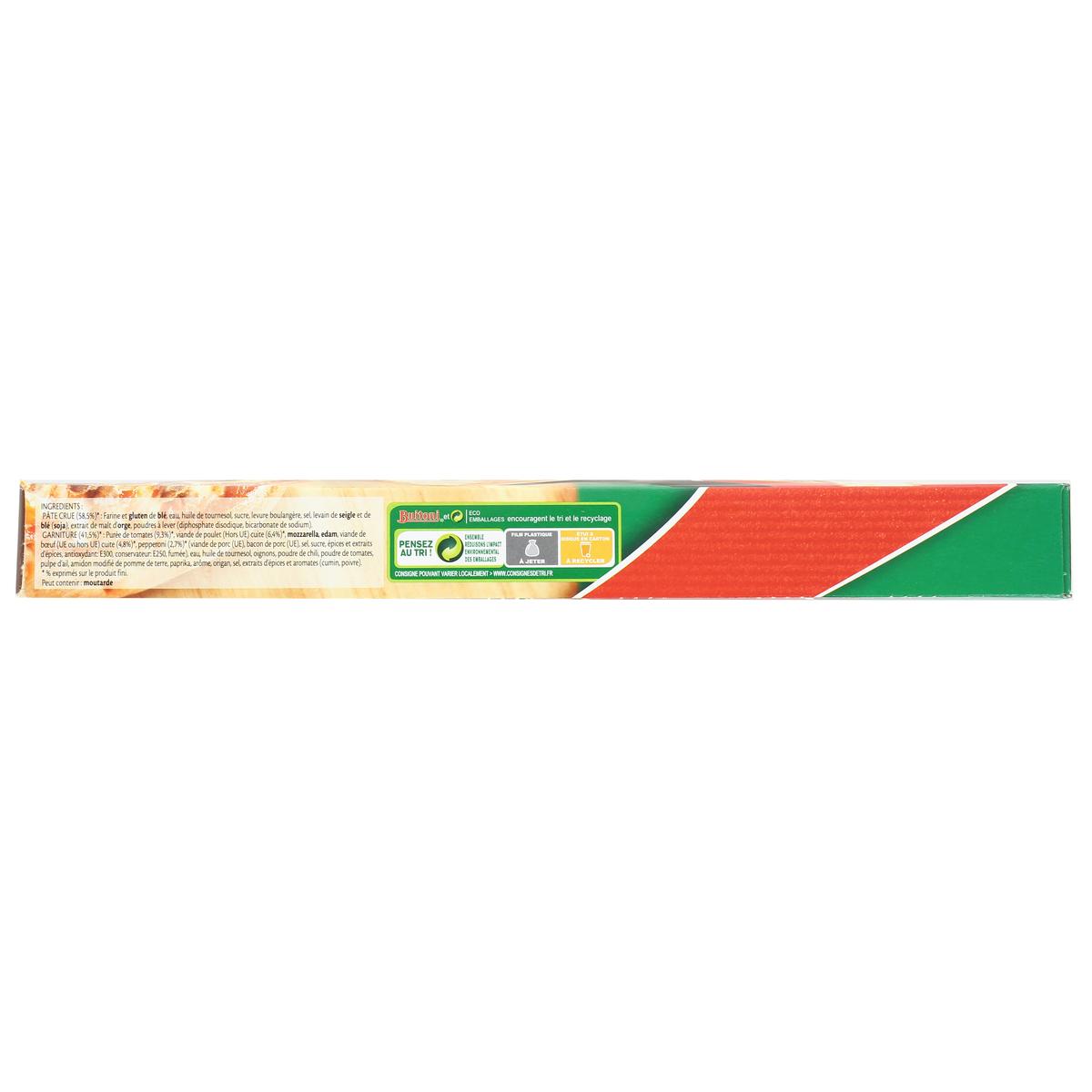 7613033950124 - Buitoni Fraich up - Pizza 3 viandes- Poulet, boeuf, pepperoni