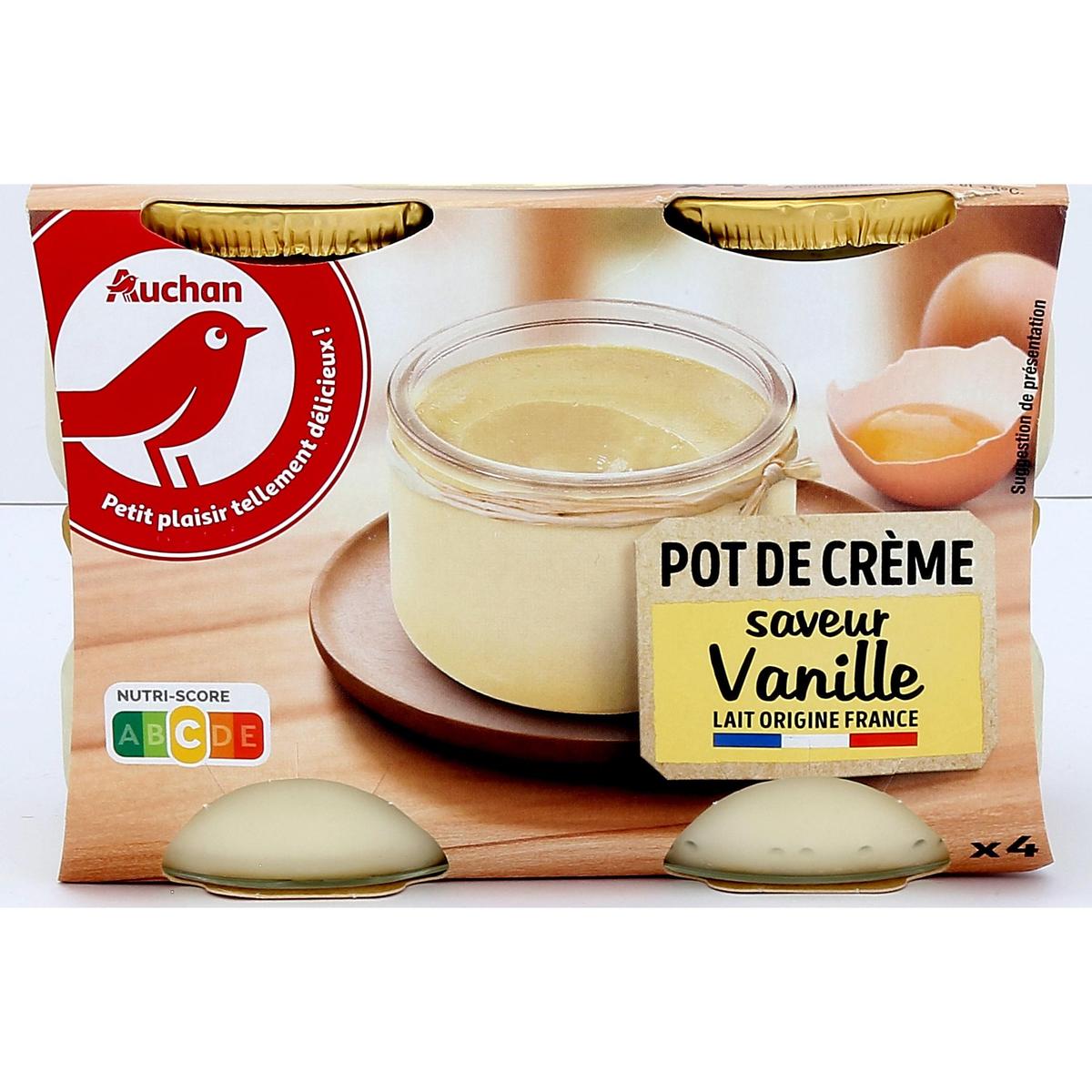3596710100224 - Auchan - Pot de crème saveur vanille