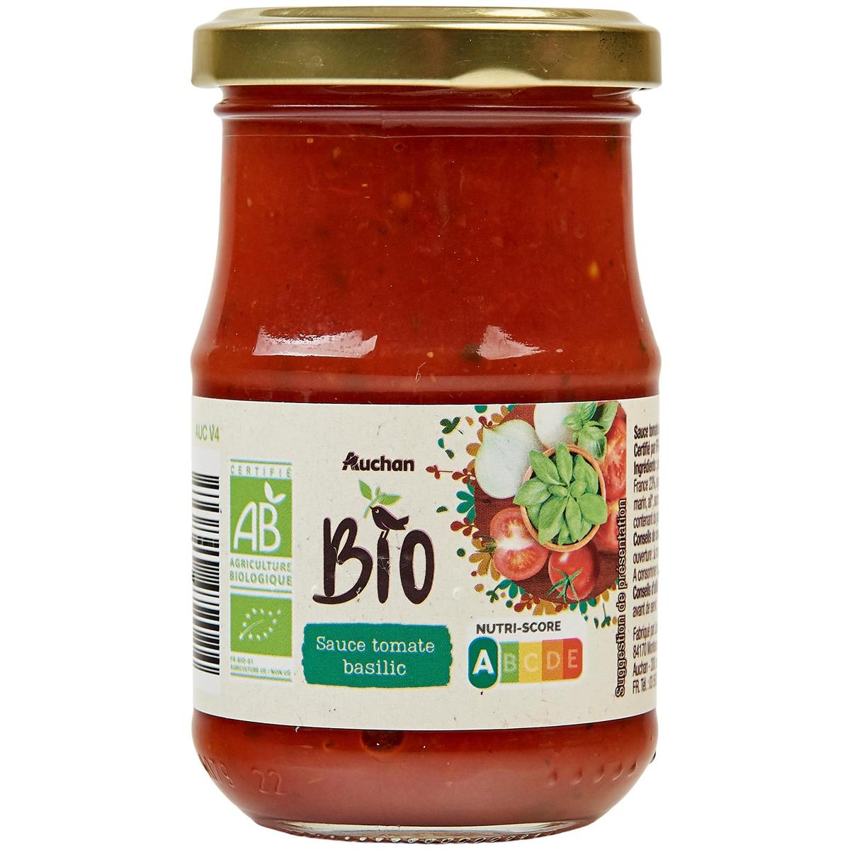 3596710472024 - Auchan BIO - Sauce tomate au basilic Bio en bocal