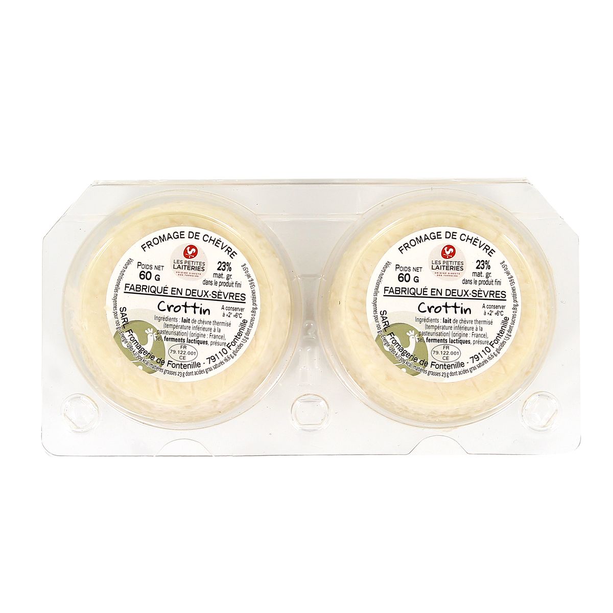 3475431402124 - Les Petites Laiteries - Crottin - Lait de chèvre cru