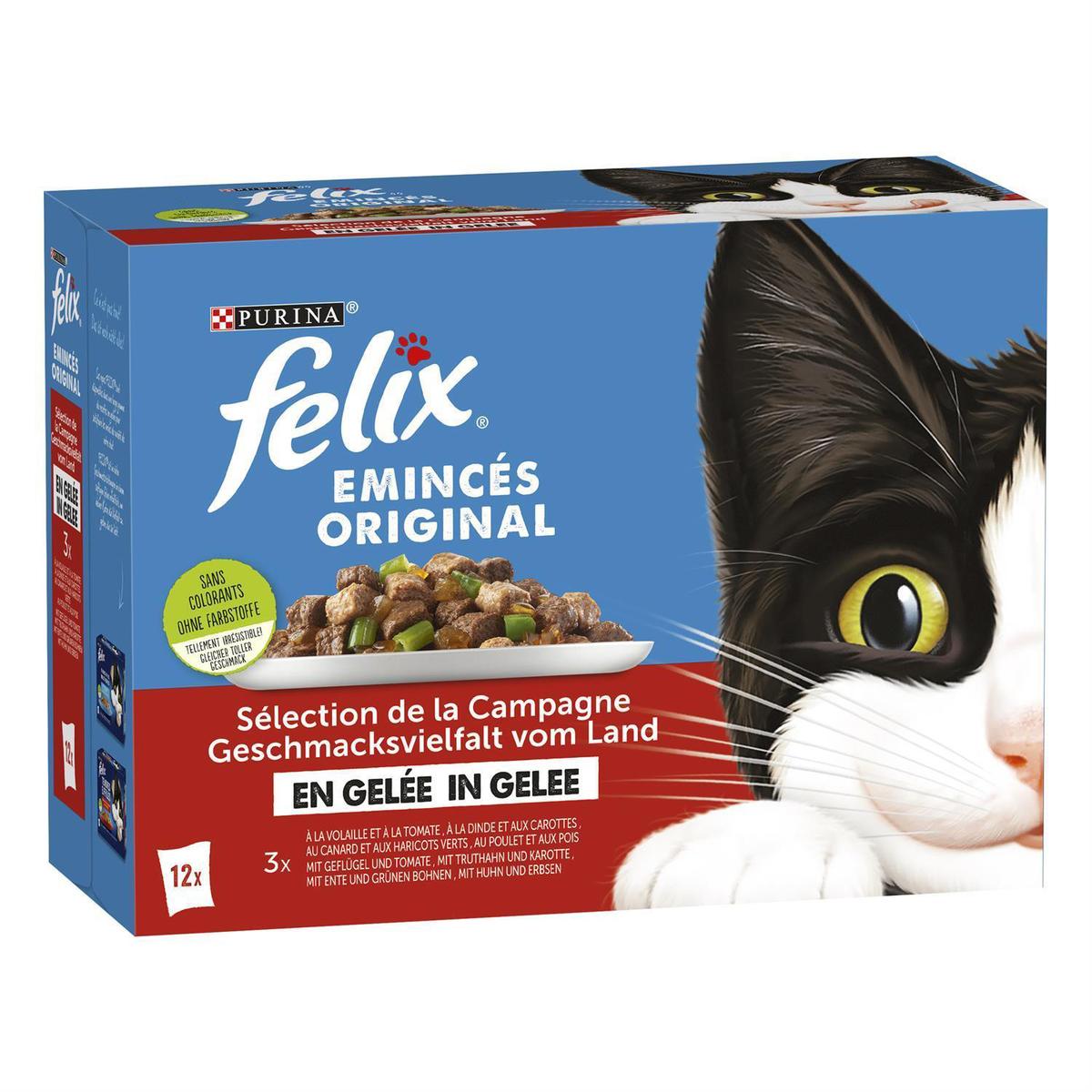 7613287333124 - Purina - Félix - Sachets en Gelée Emincés Sélection de la Campagne 4 Variétés pour Chat Adlute