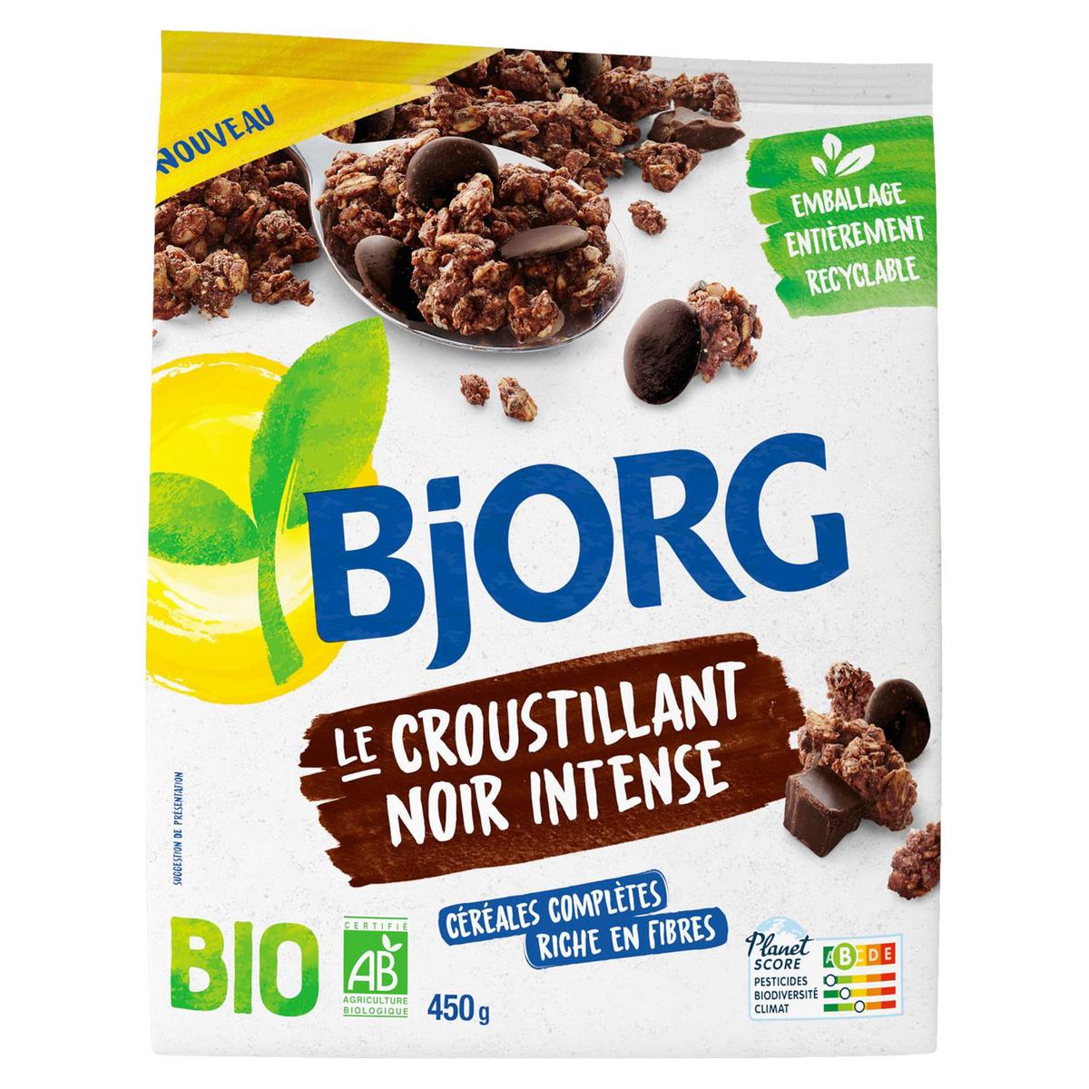 3229820804224 - Bjorg - Céréales Crousti Chocolat Noir Intense Bio