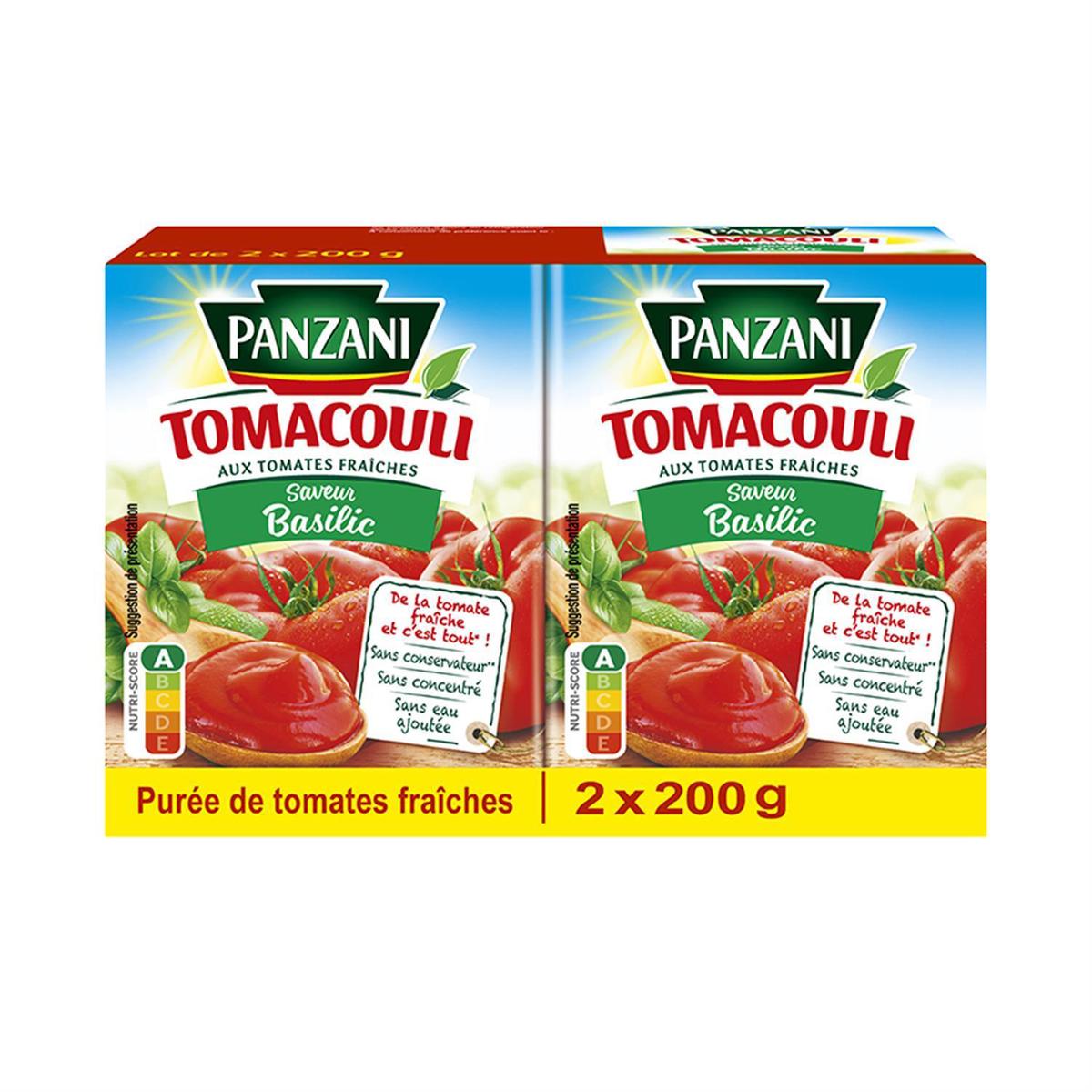 3038352875424 - Panzani - Purée de tomates Tomacouli Basilic