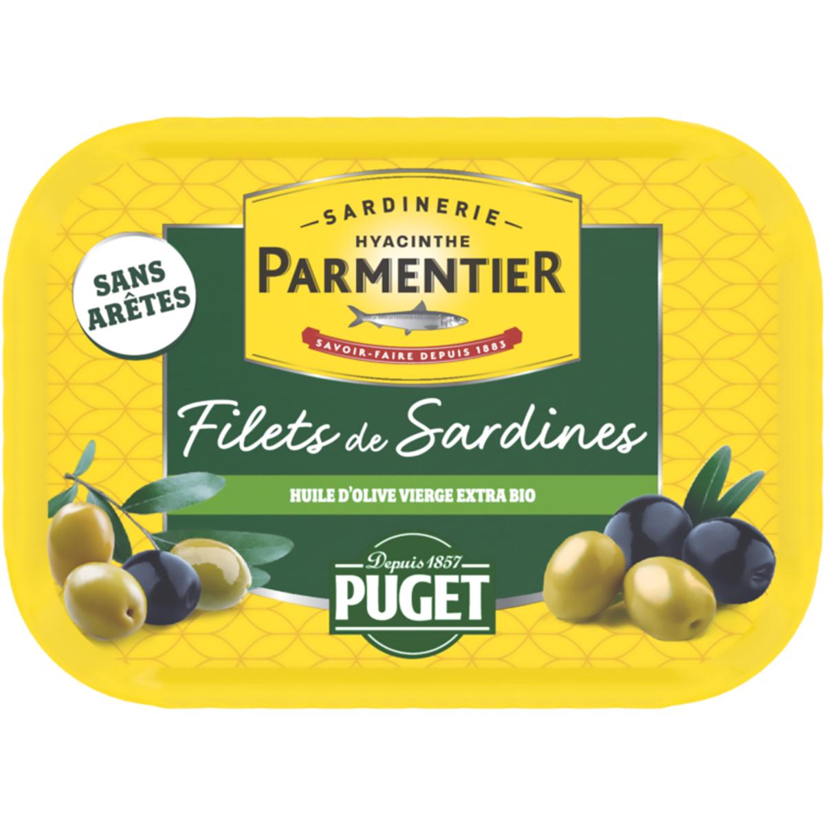 3019089045724 - Parmentier - Sardines Entières à l'Huile d'Olive Vierge Bio Puget
