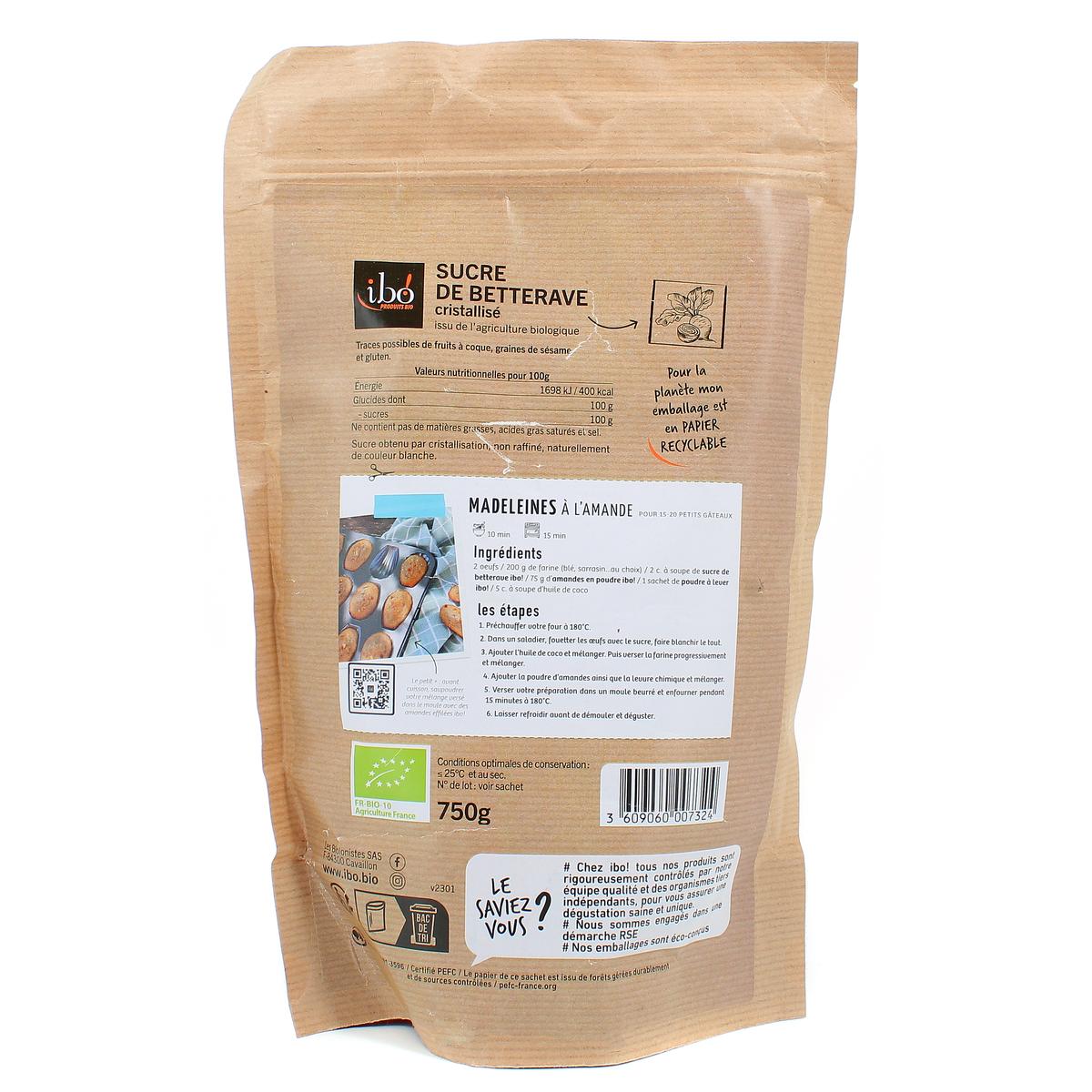 3609060007324 - Ibo - Sucre de Betterave cristallisé bio