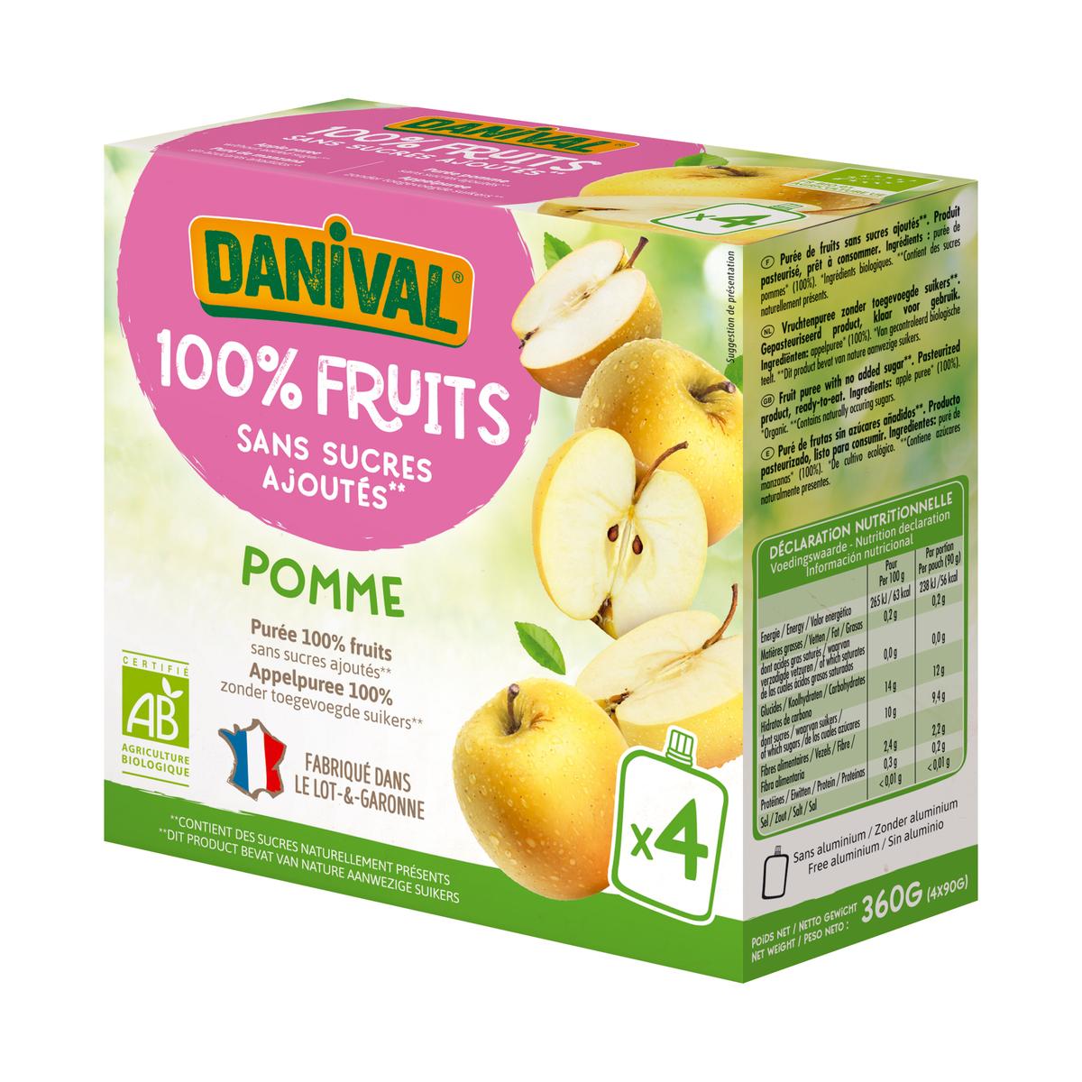 3431590008324 - Danival - Poki bio Purée de pomme
