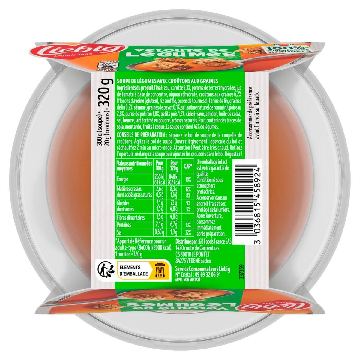 3036815458924 - Liebig - Soupe Velouté de Légumes et Toppings