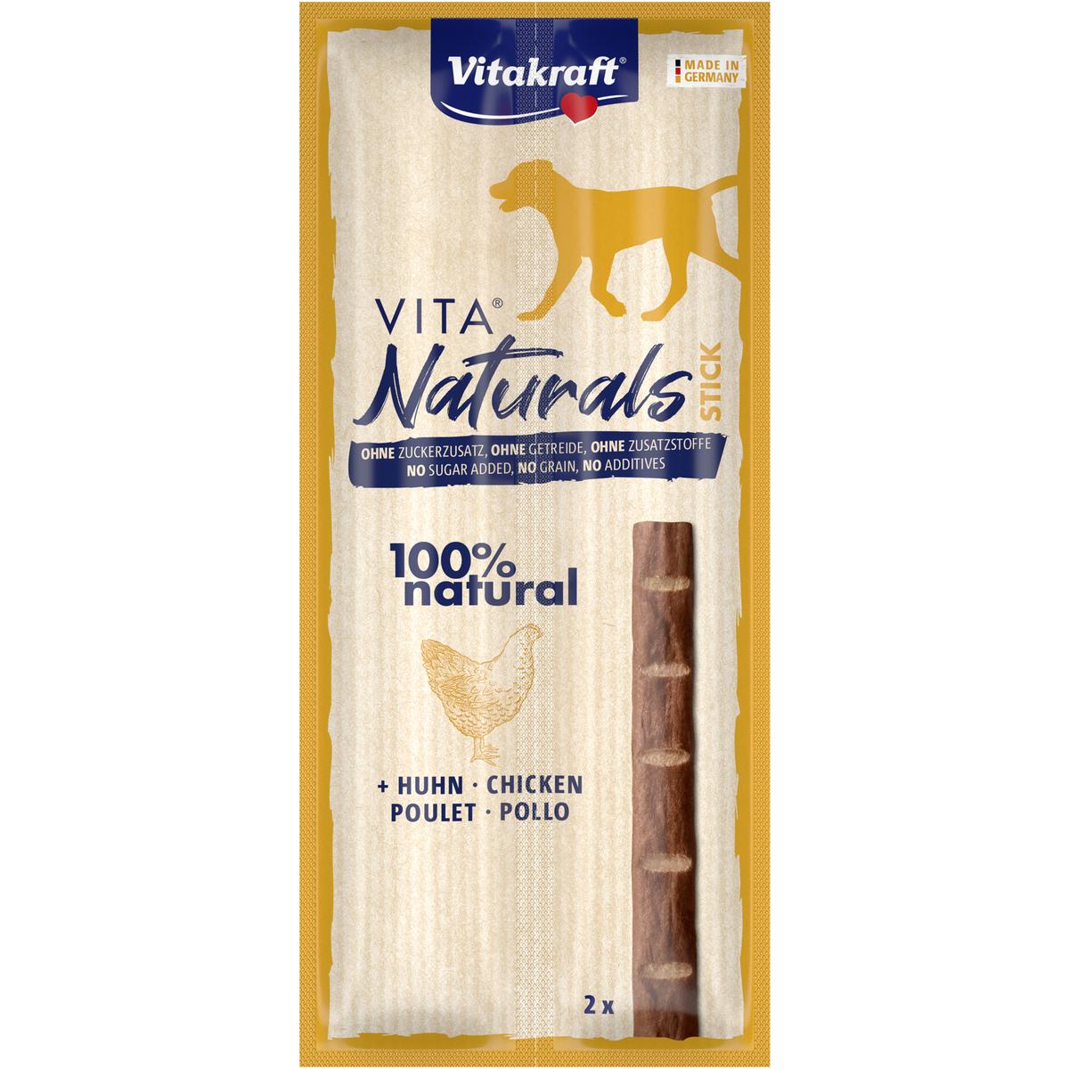 4008239589224 - Vitakraft VitaNaturals - Bâtonnets Poulet - Friandise Récompense pour chien 2x14g