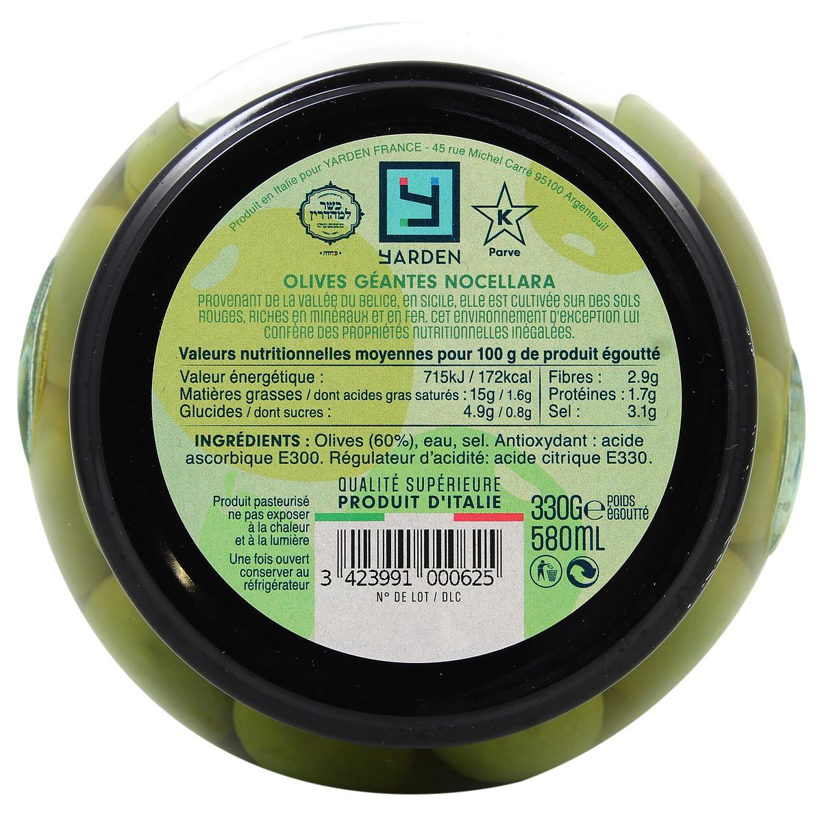 3423991000625 - Yarden - Olives géantes nocellara