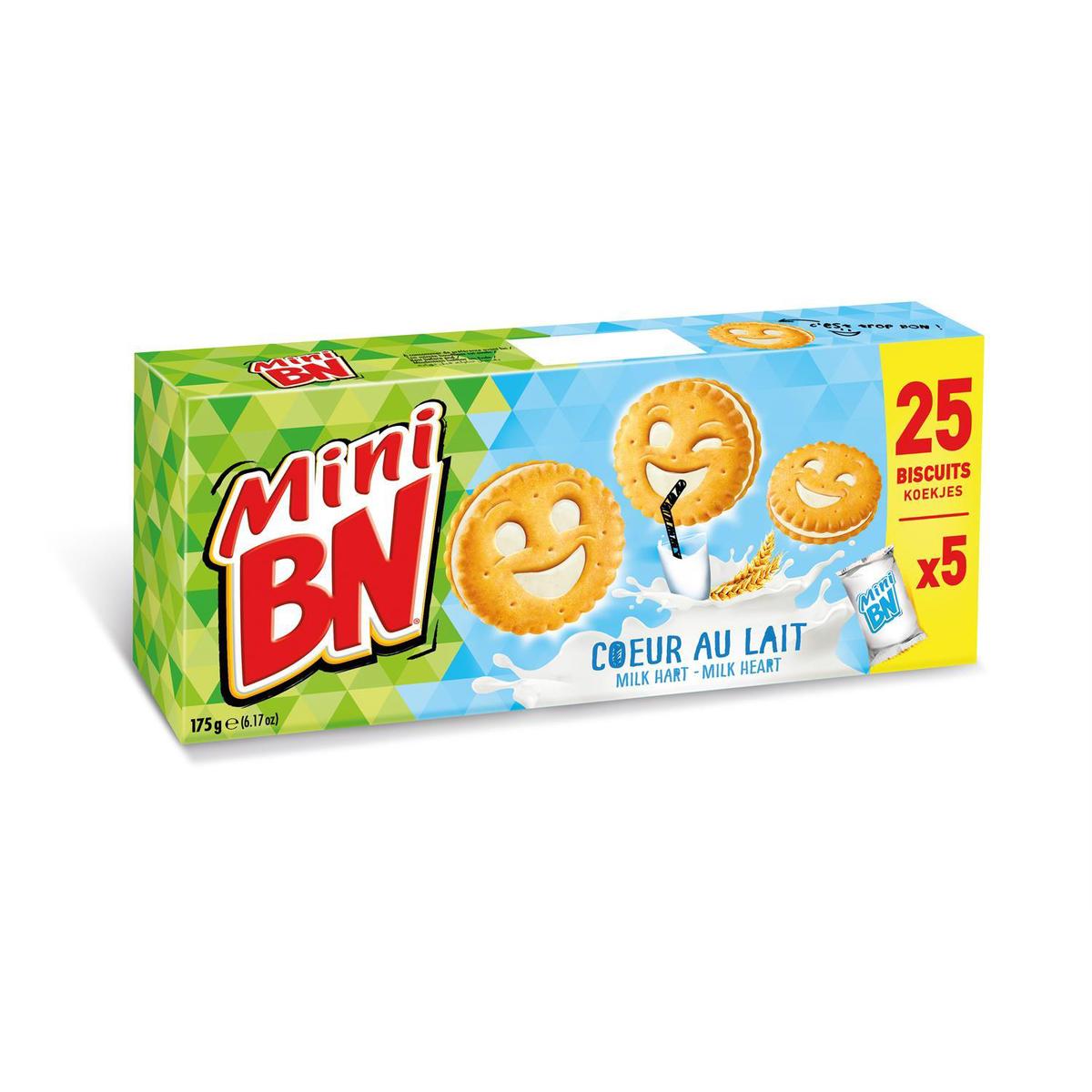 3061990142825 - BN - Mini BN coeur de lait x5 pochons