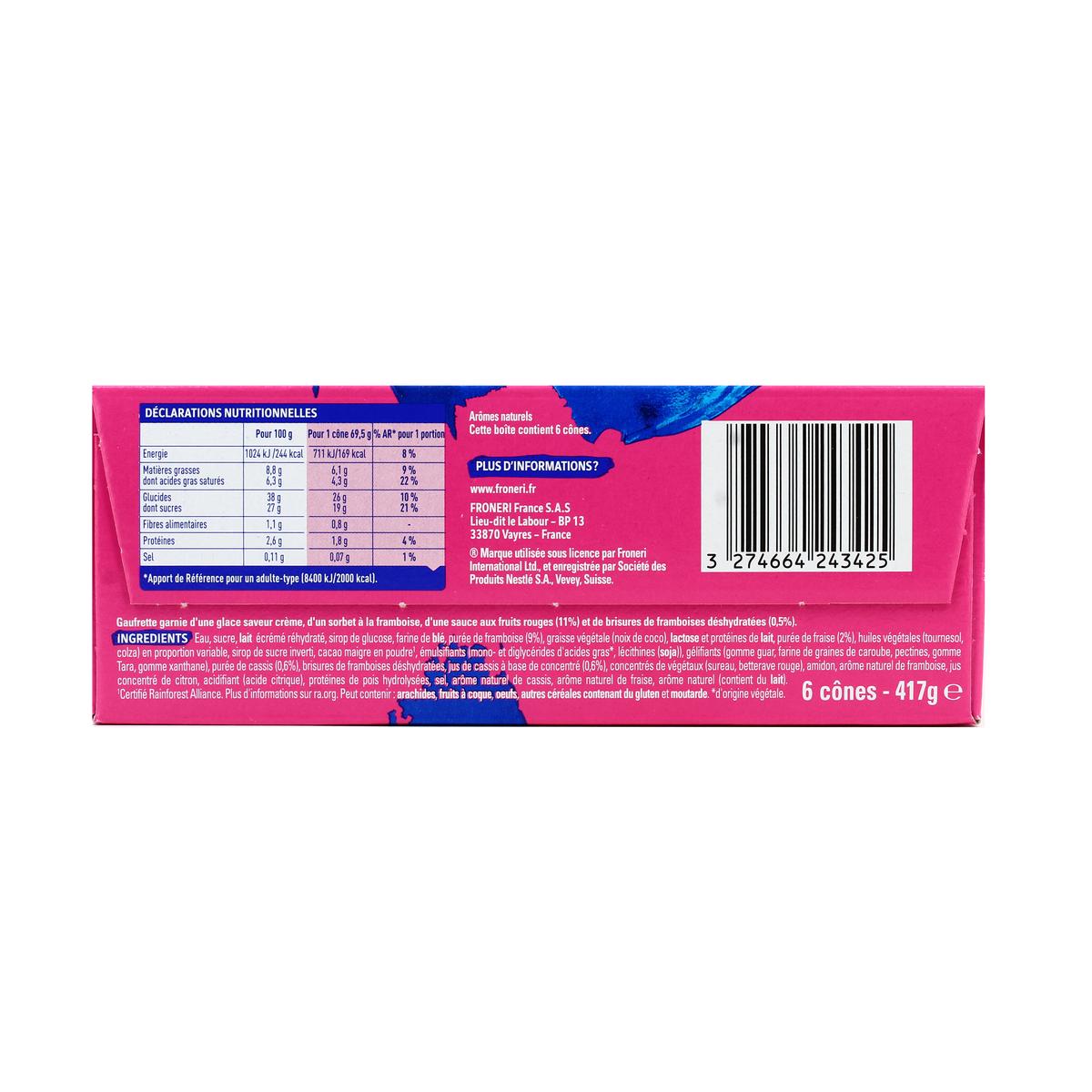 3274664243425 - Extrême - Cônes Framboise et Crème