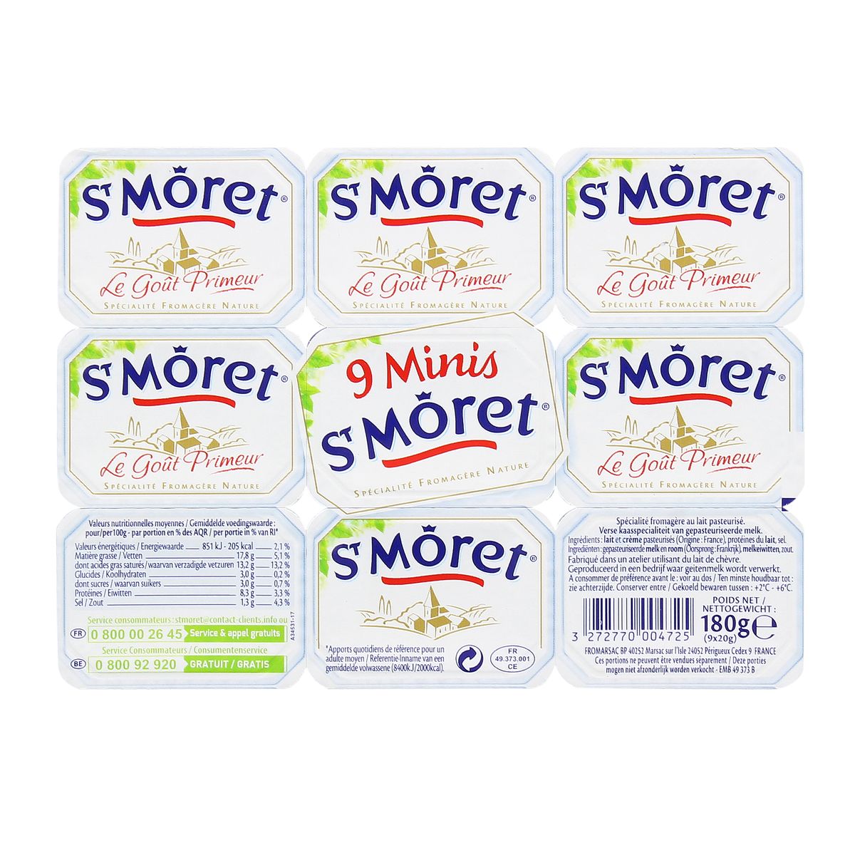 3272770004725 - Saint Moret - Fromage à pâte fraîche portion