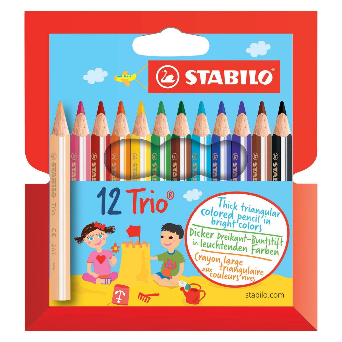 3168070205125 - Stabilo - Crayons de couleur trio courts