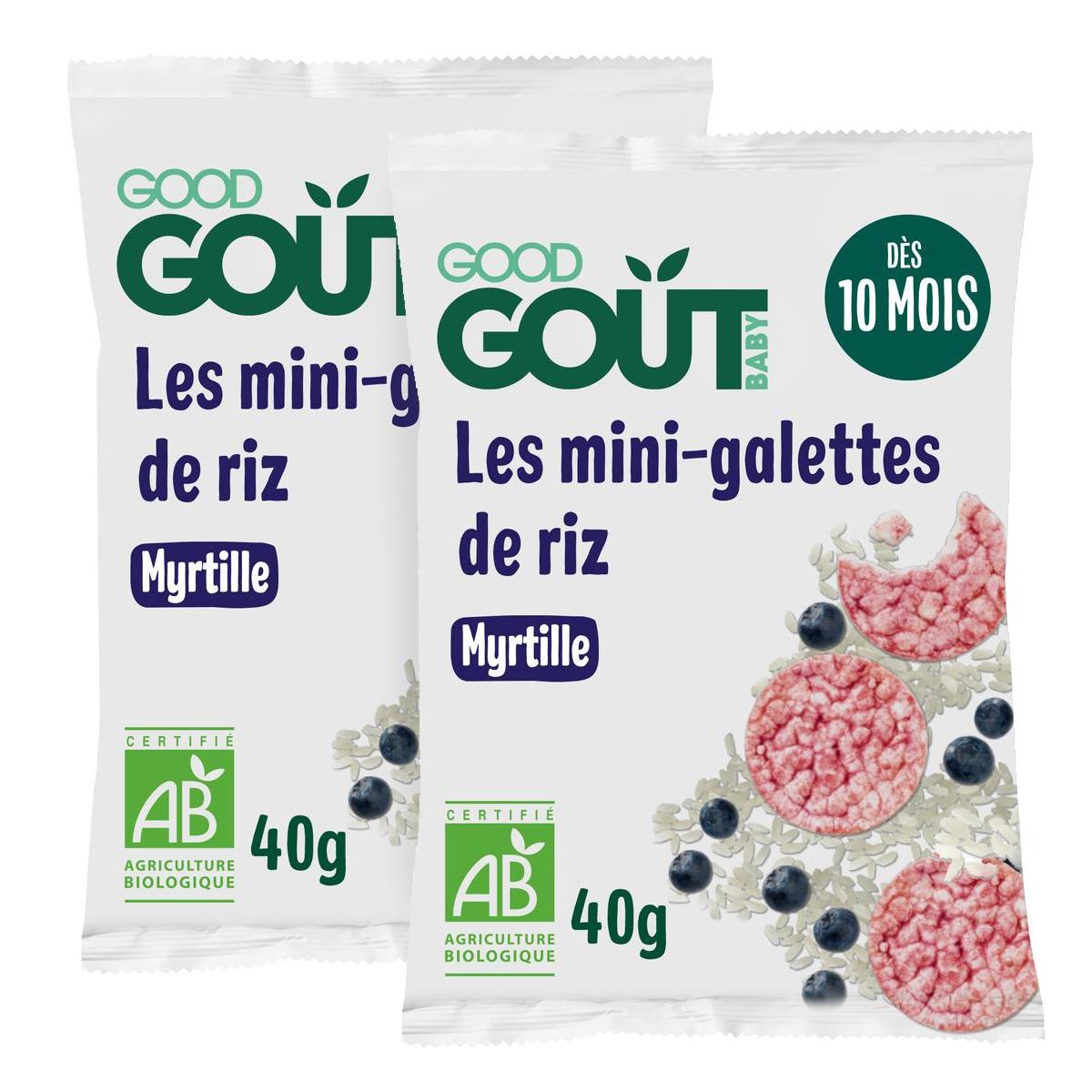 2050000328725 - Good Goût - Mini Galettes de Riz à la Myrtille Bio Bébé Dès 10 mois