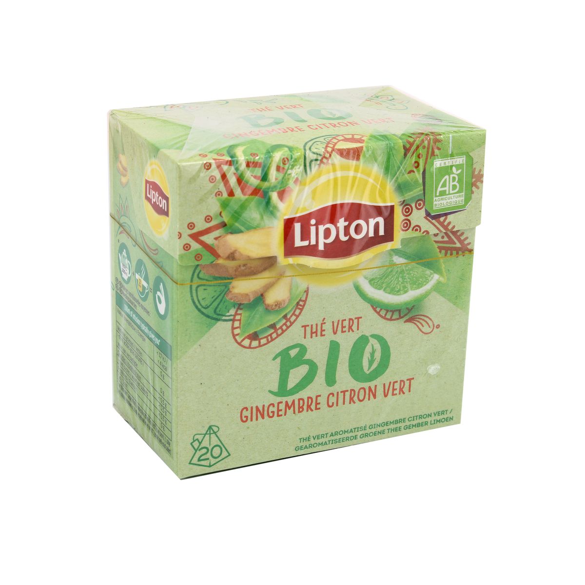 Thé vert gingembre citron Bio LIPTON