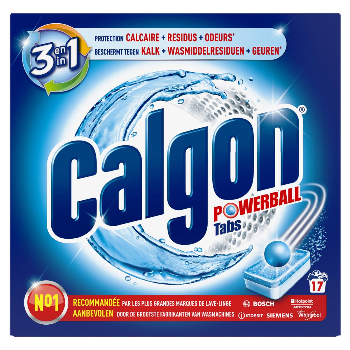 17 tablettes lave linge anticalcaire hygiène + CALGON prix pas cher